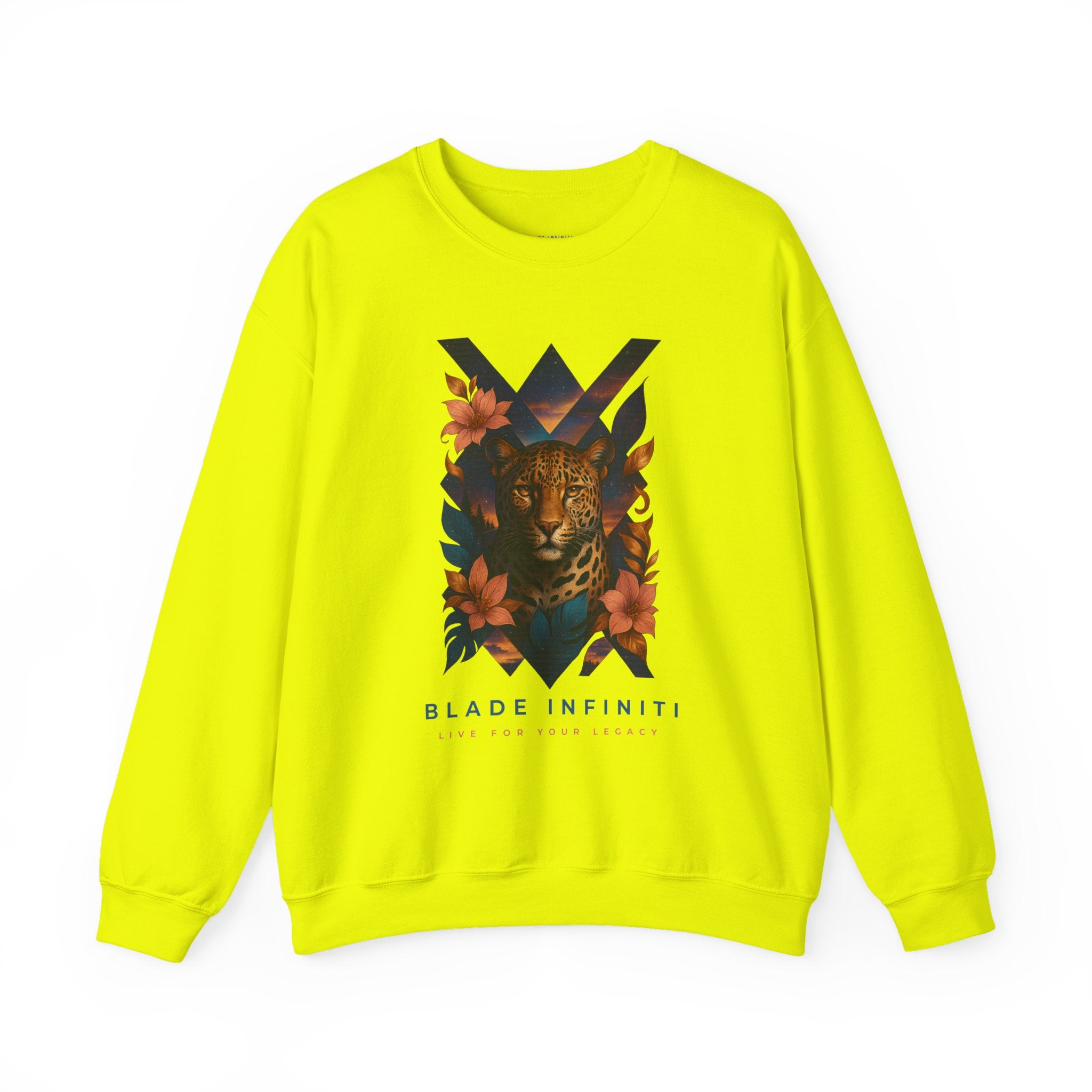 Galactic Jungle Leopard Unisex Crewneck Sweater