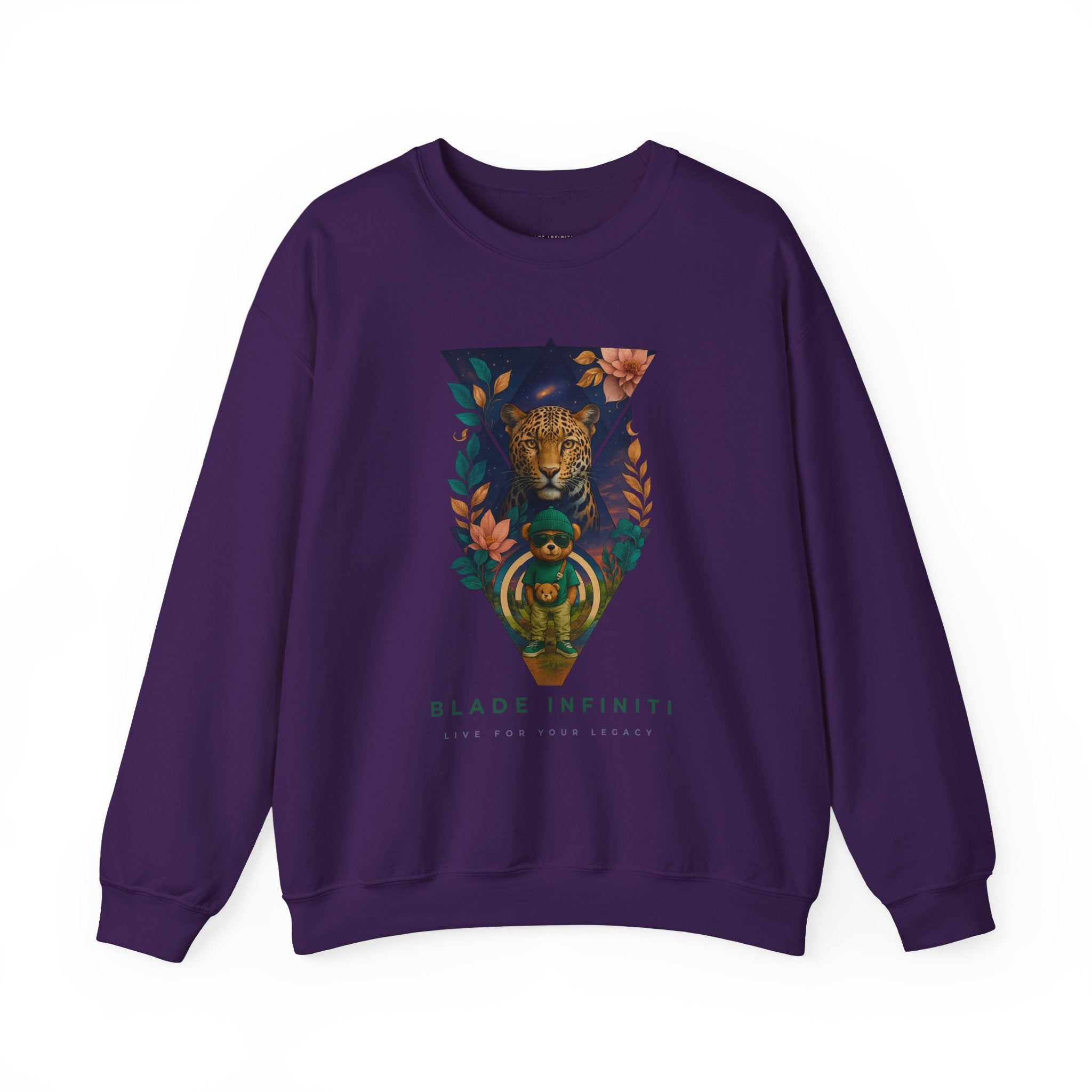 Bladeverse Galactic Teddy/Leopard Unisex Crewneck Sweater