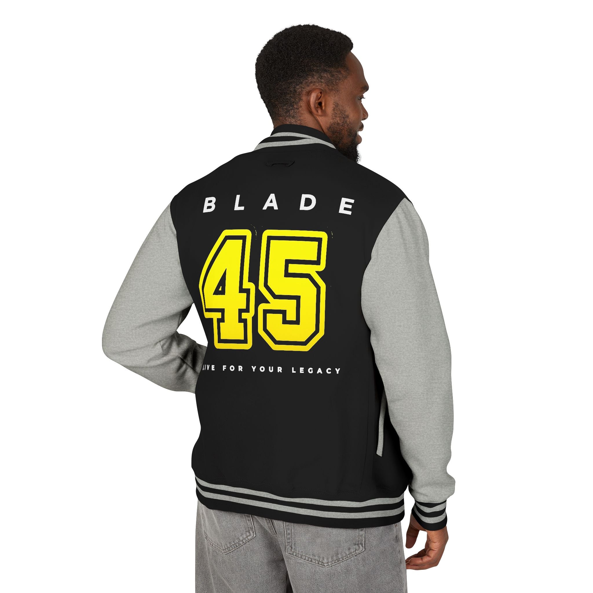 Blade 45 Golden Yellow/White Letterman Jacket