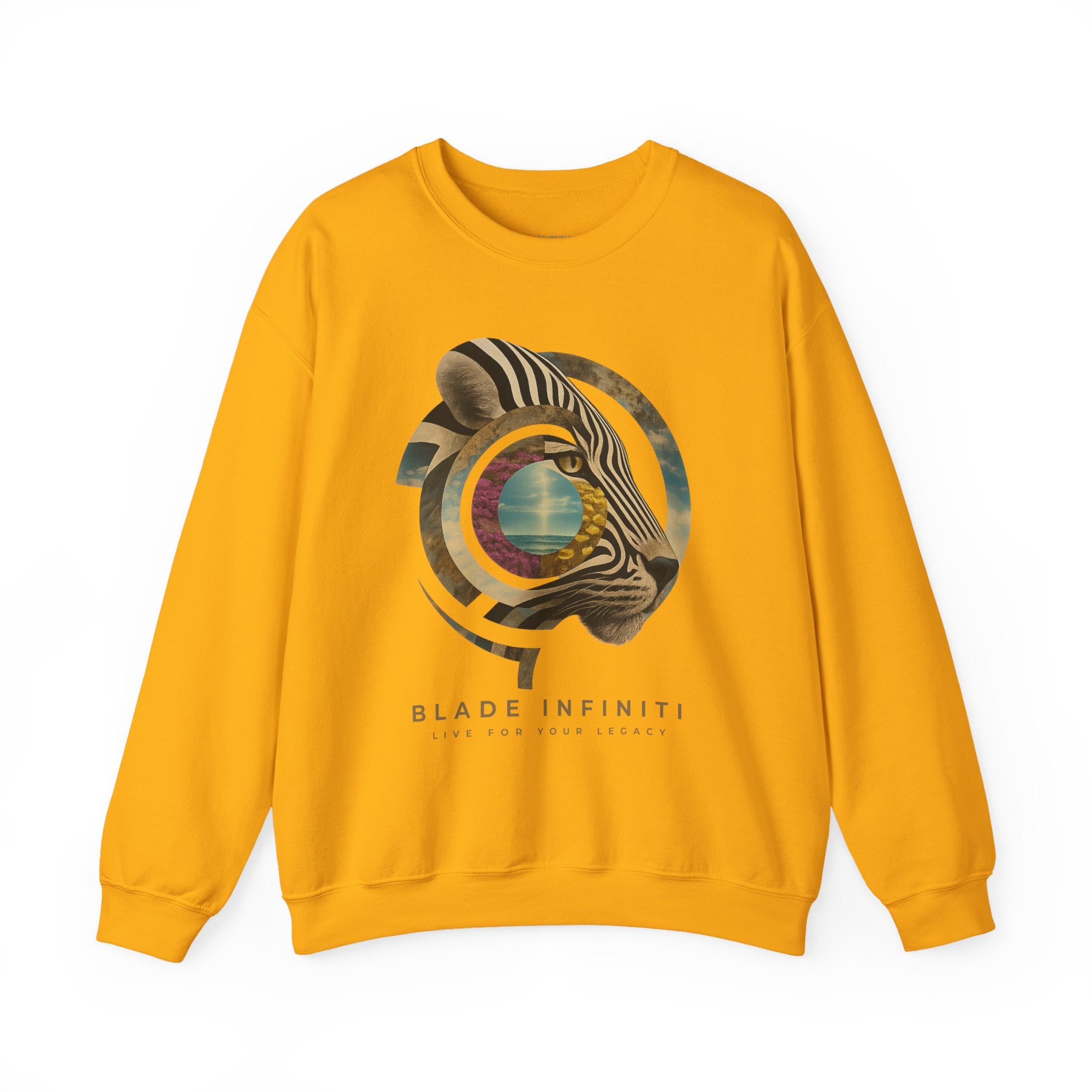Safari Bloom Tiger Unisex Crewneck Sweater