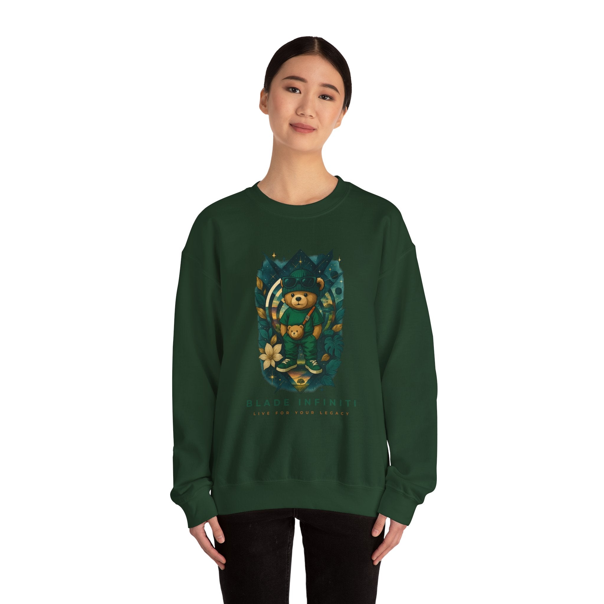 Galactic Teddy Bear V1 Unisex Crewneck Sweater