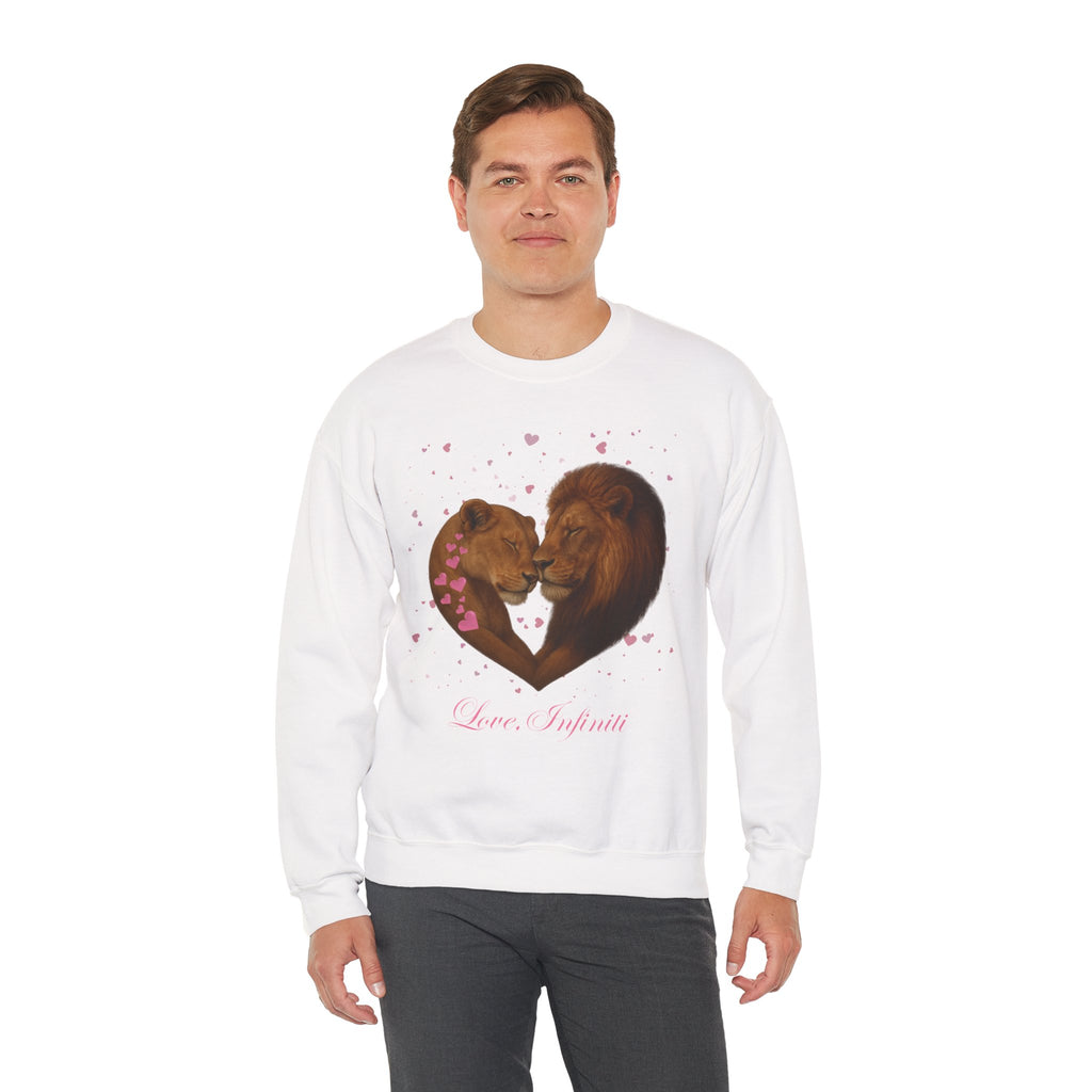 Lion Hearts - Love, Infiniti Unisex Crewneck Sweater