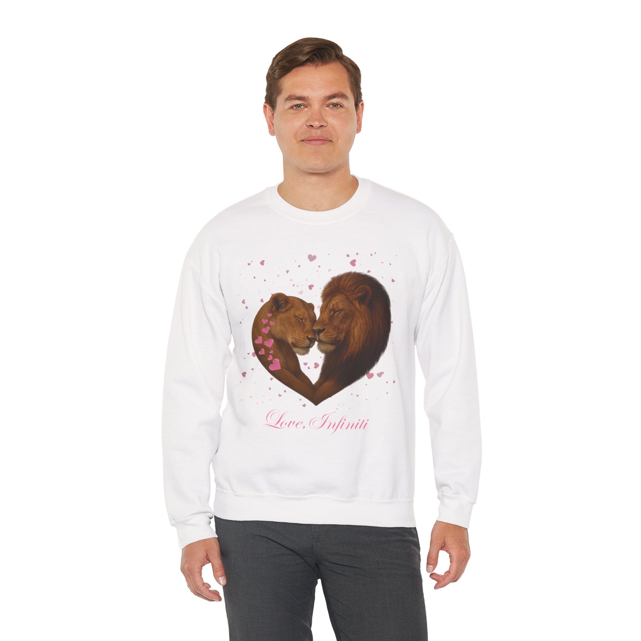 Lion Hearts - Love, Infiniti Unisex Crewneck Sweater