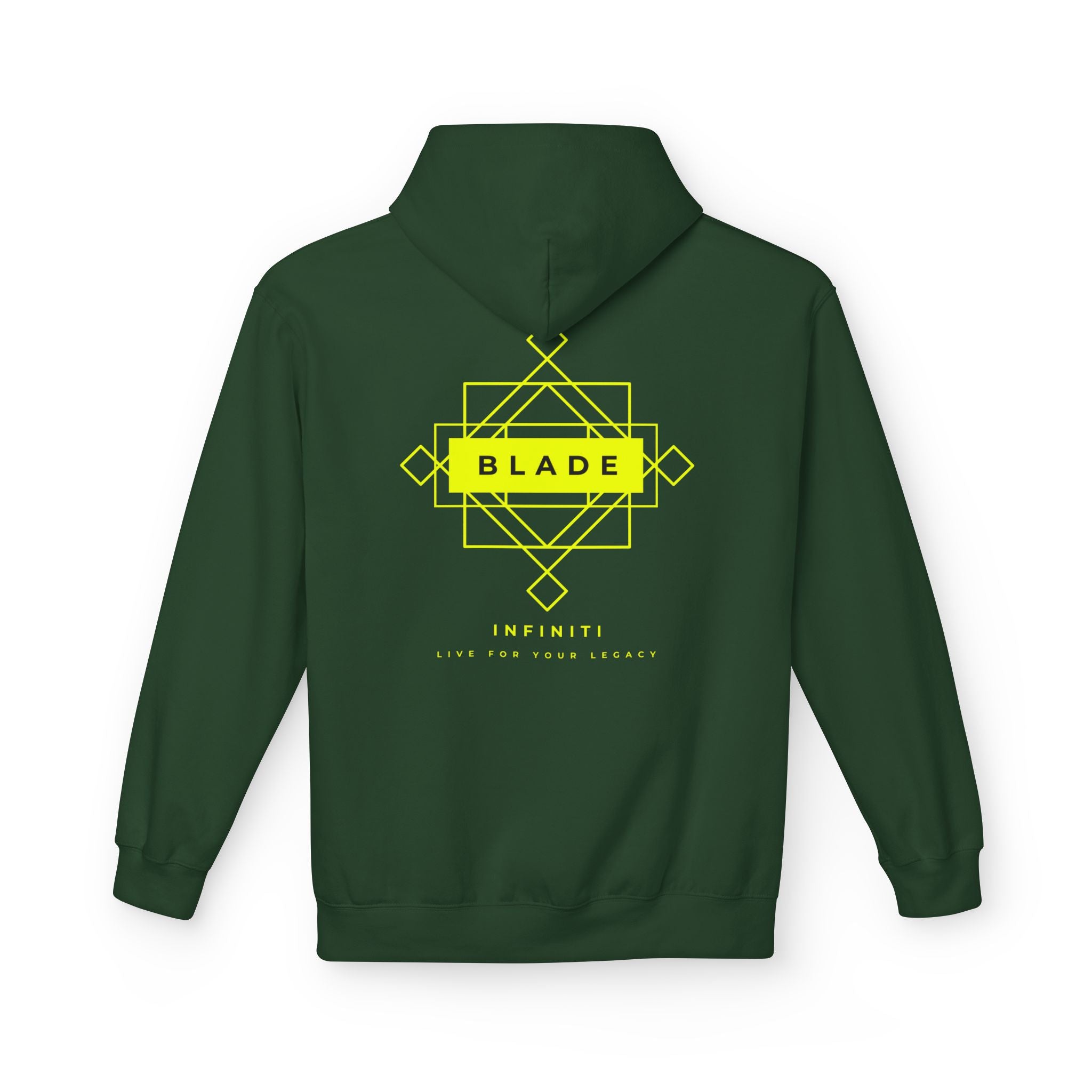 Geometric Infiniti Neon Green Hoodie
