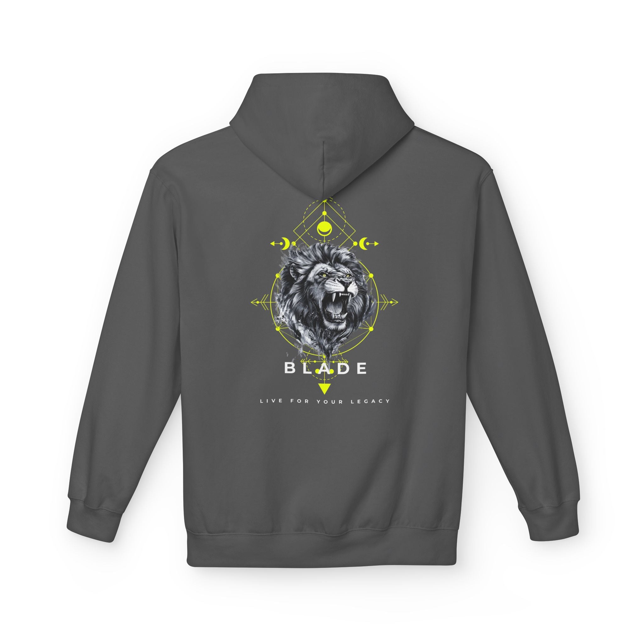 Geometric King White TX Lion Hoodie