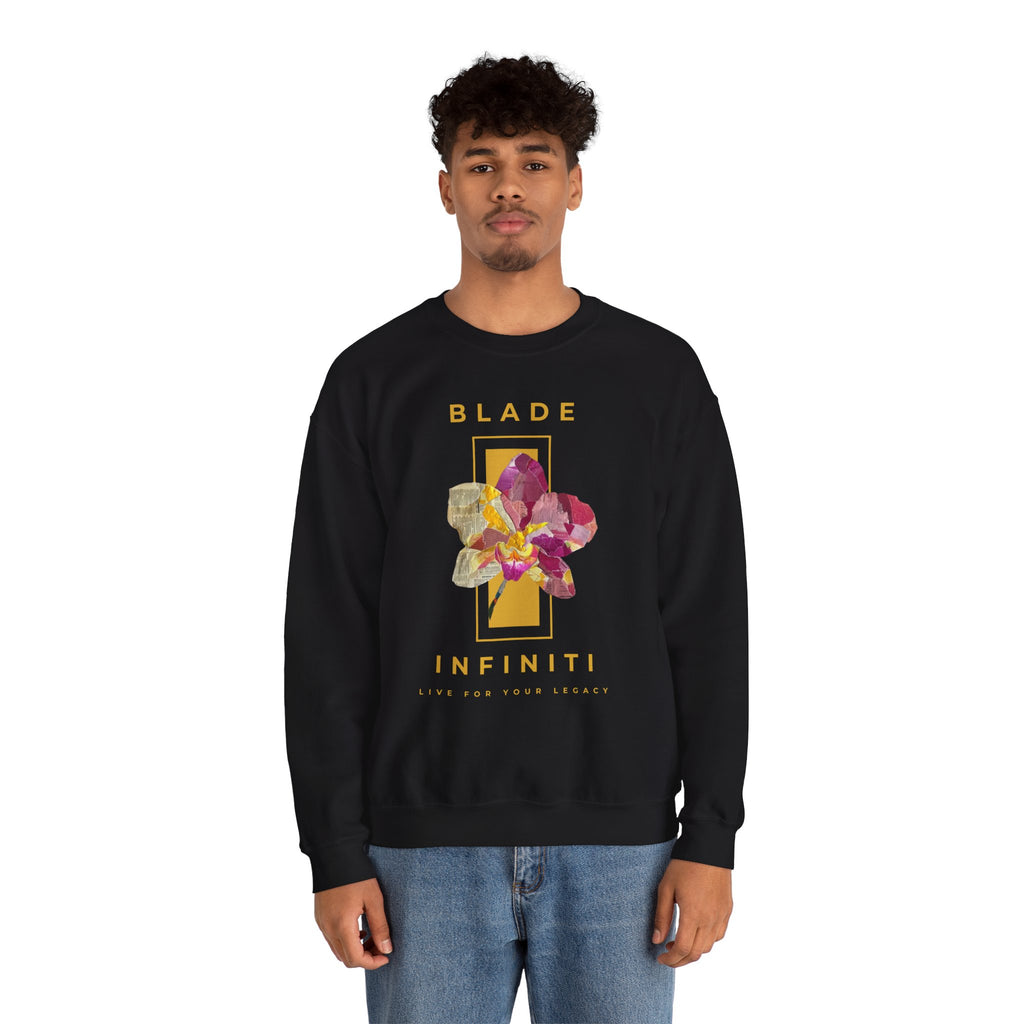 Essence of Infiniti Yellow Floral Unisex Crewneck Sweater