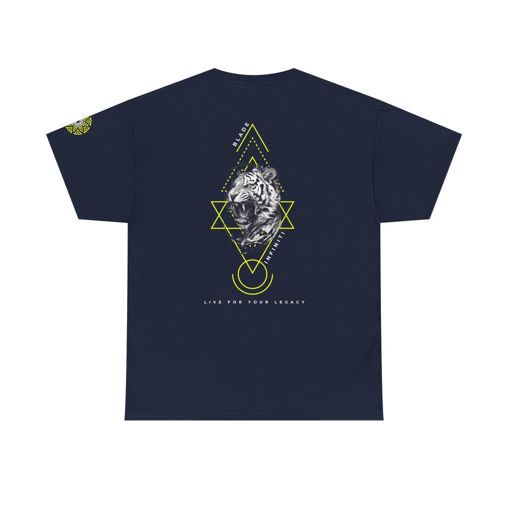 Geometric King Version 2 Neon Green Tiger Back T-Shirt