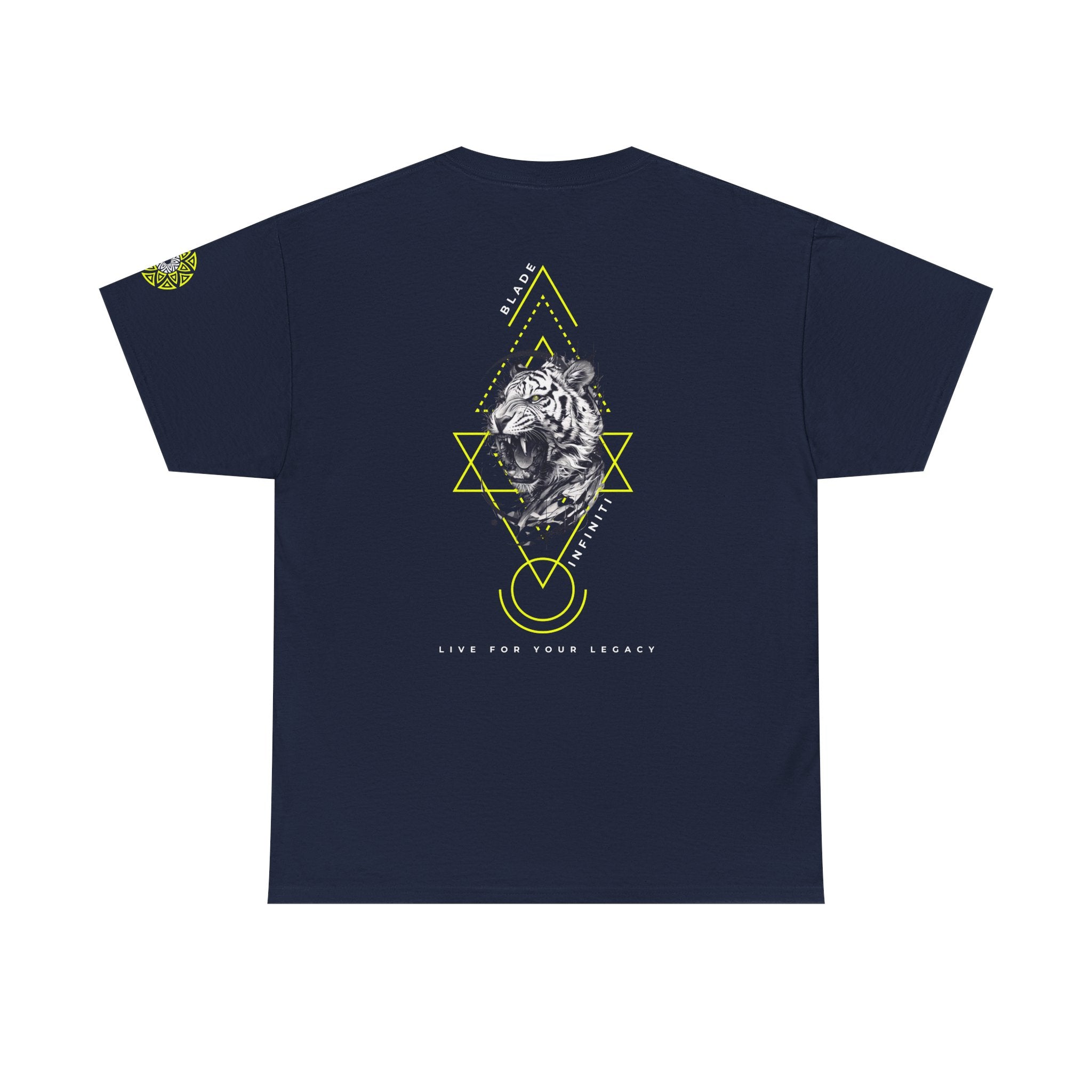 Geometric King Version 2 Neon Green Tiger Back T-Shirt