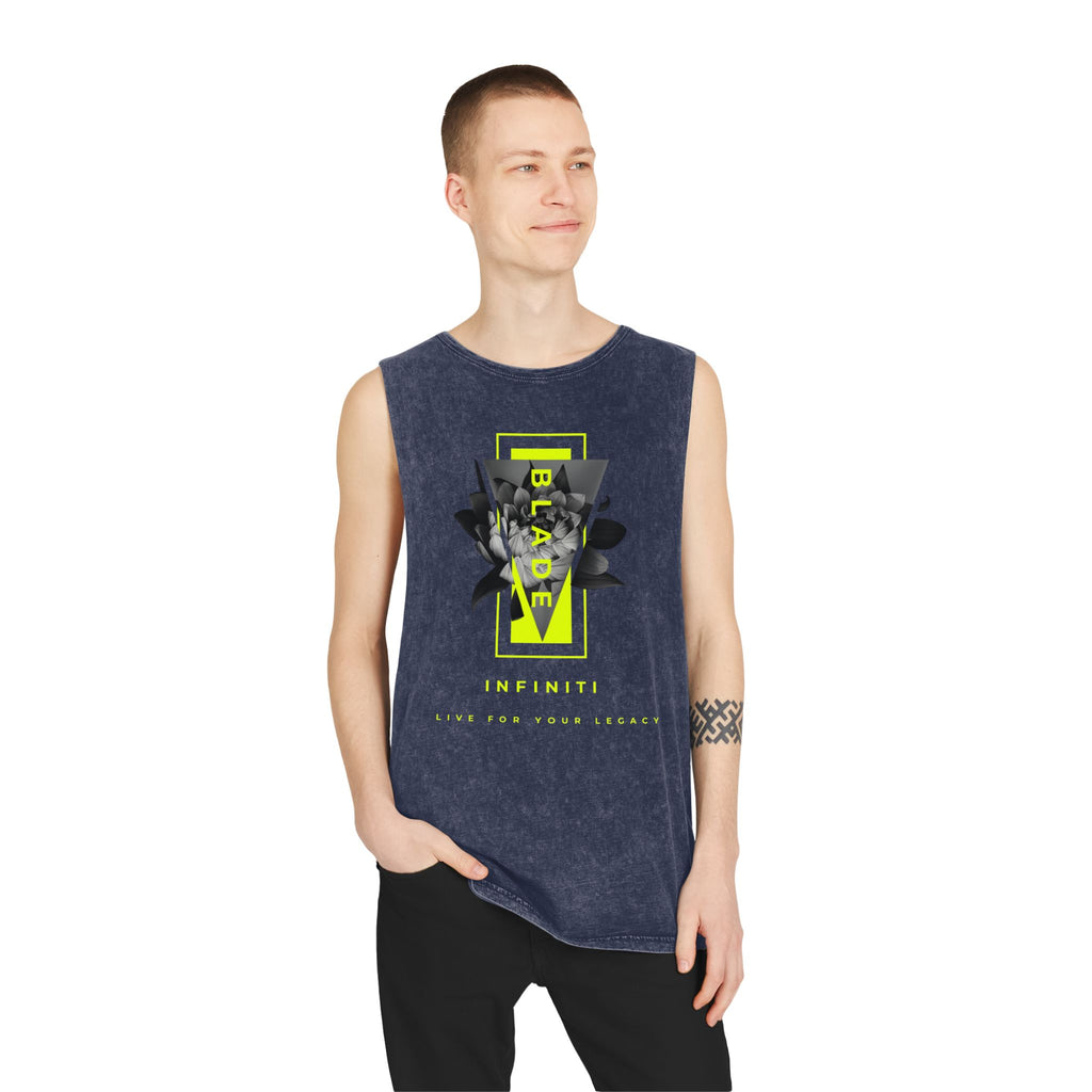Flora Essence Neon Green Floral Tank Top