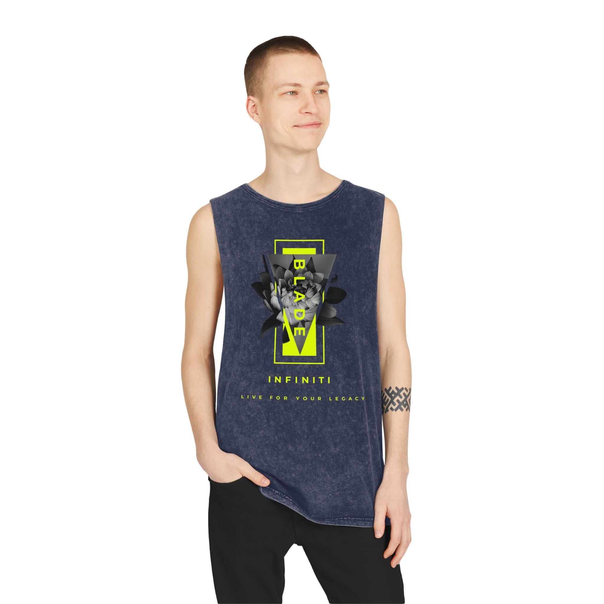 Flora Essence Neon Green Floral Tank Top