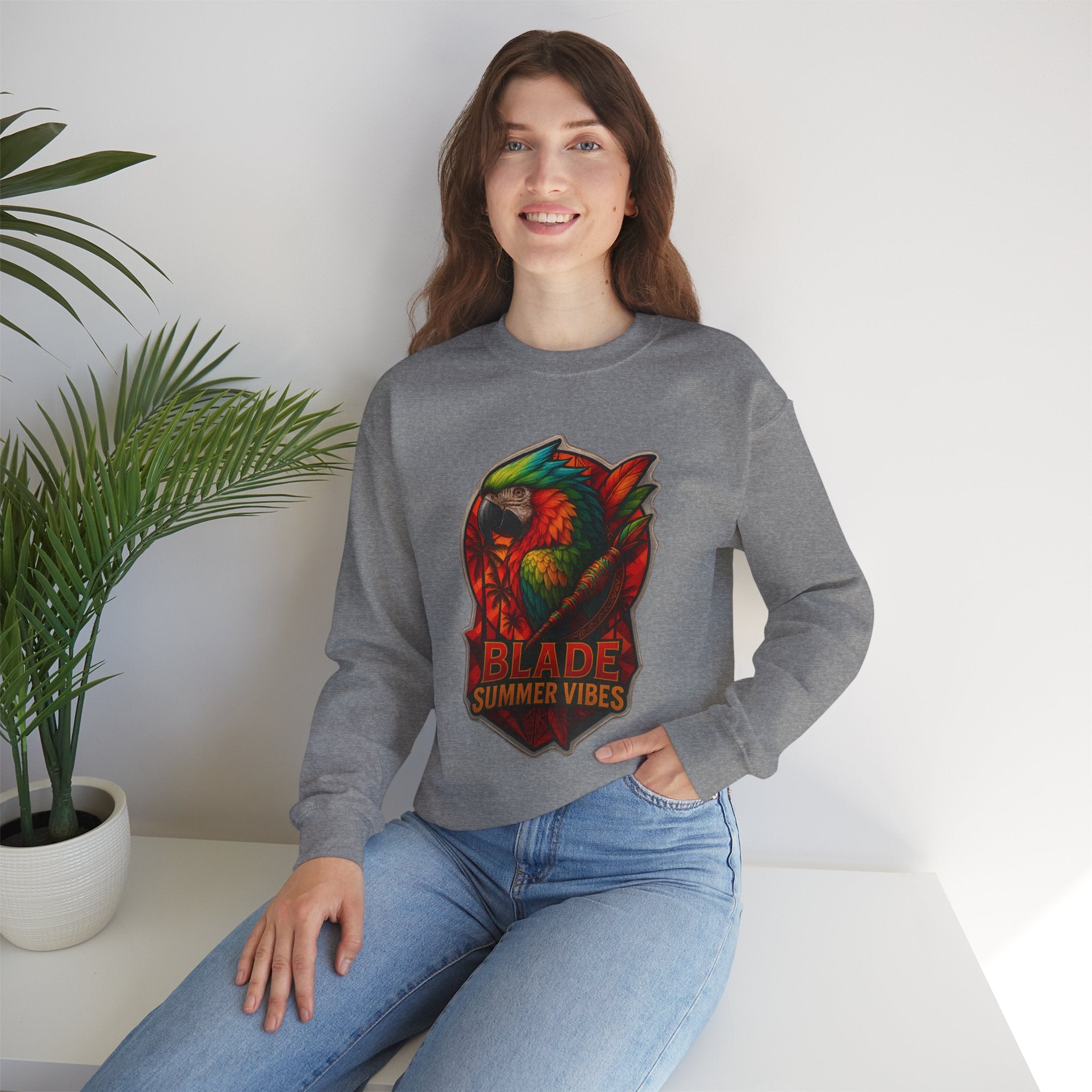 Aztec Parrot Unisex Crewneck Sweater