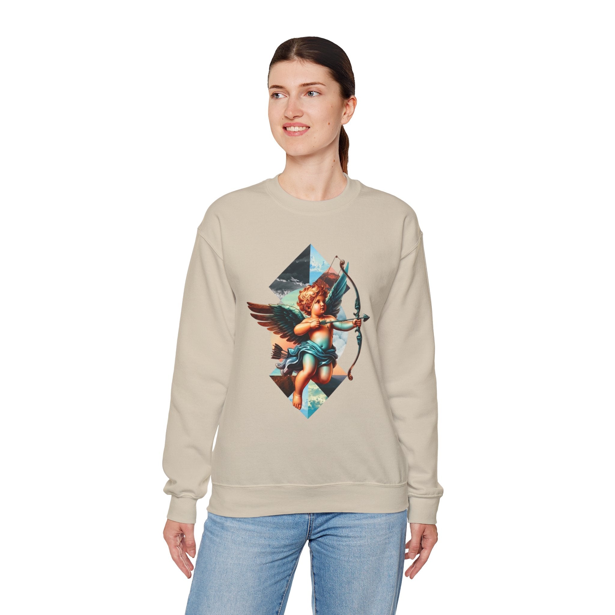 Cupid's Bow Blue + Arrow - Love, Infiniti Unisex Crewneck Sweater