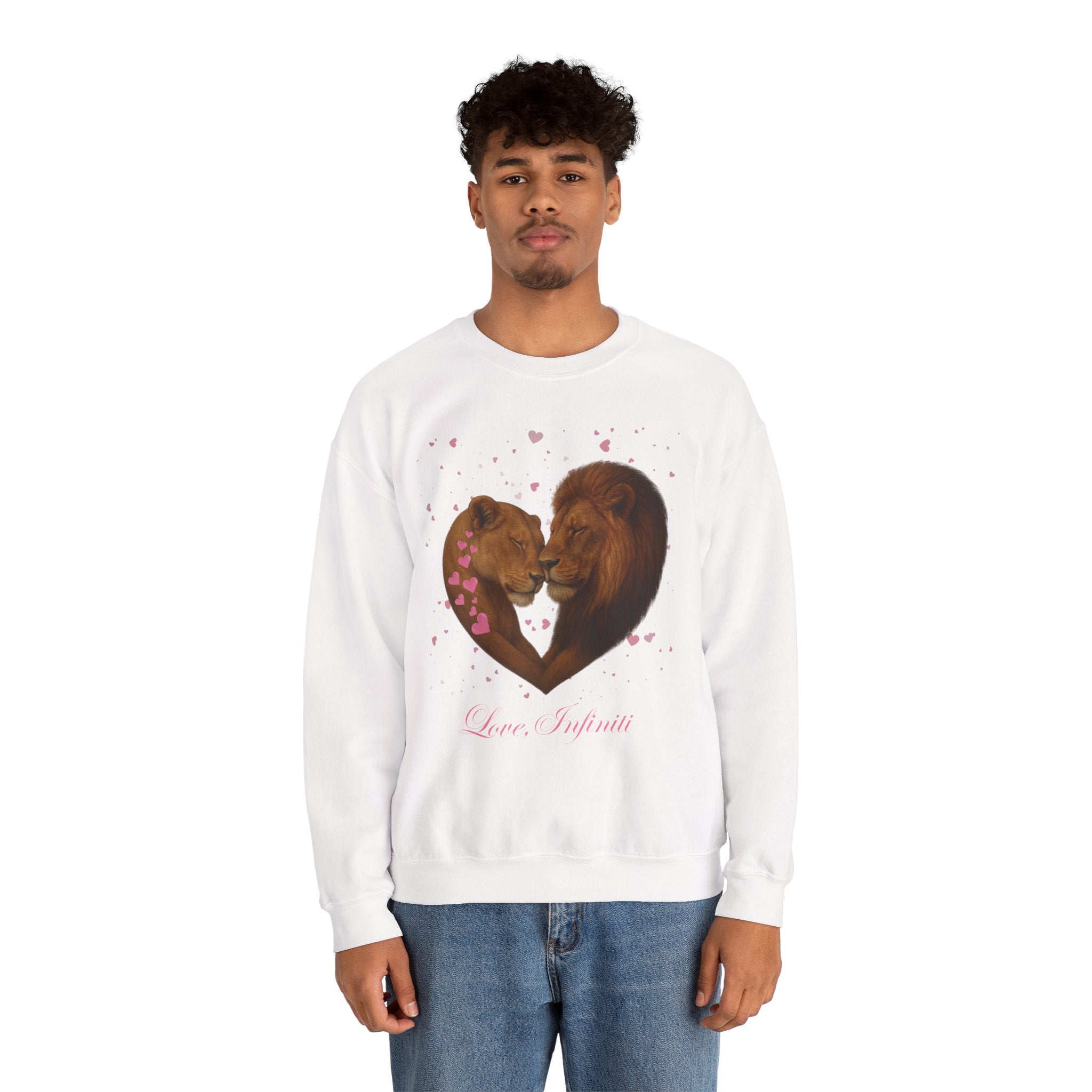 Lion Hearts - Love, Infiniti Unisex Crewneck Sweater