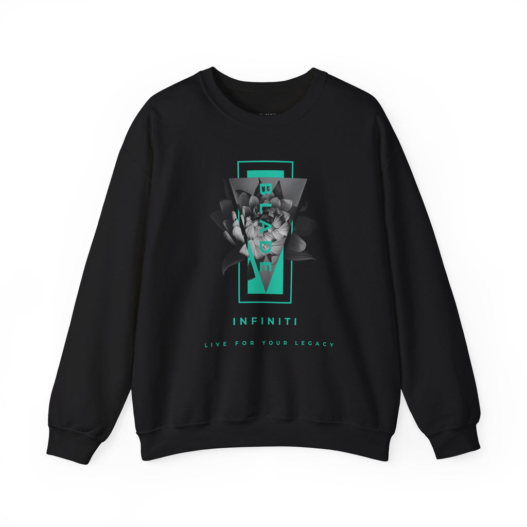 Flora Essence Teal Floral Unisex Crewneck Sweater