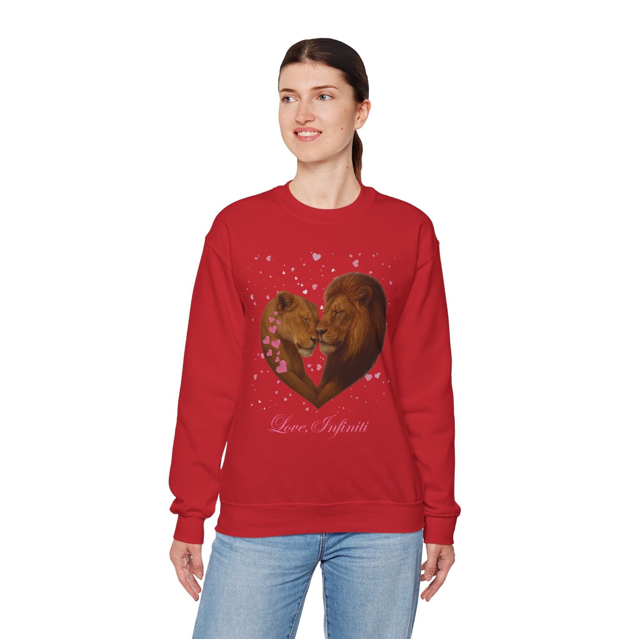 Lion Hearts - Love, Infiniti Unisex Crewneck Sweater