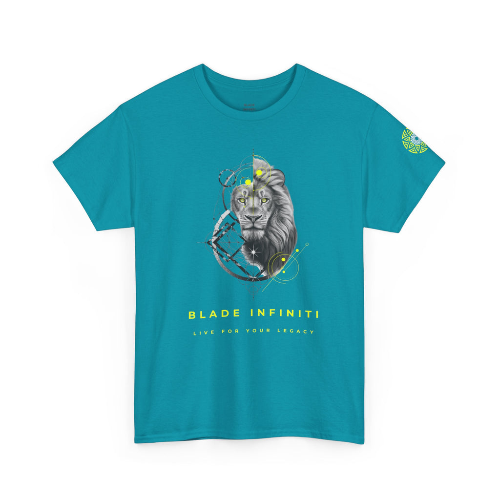 Geometric King Lion Neon Green TX T-Shirt