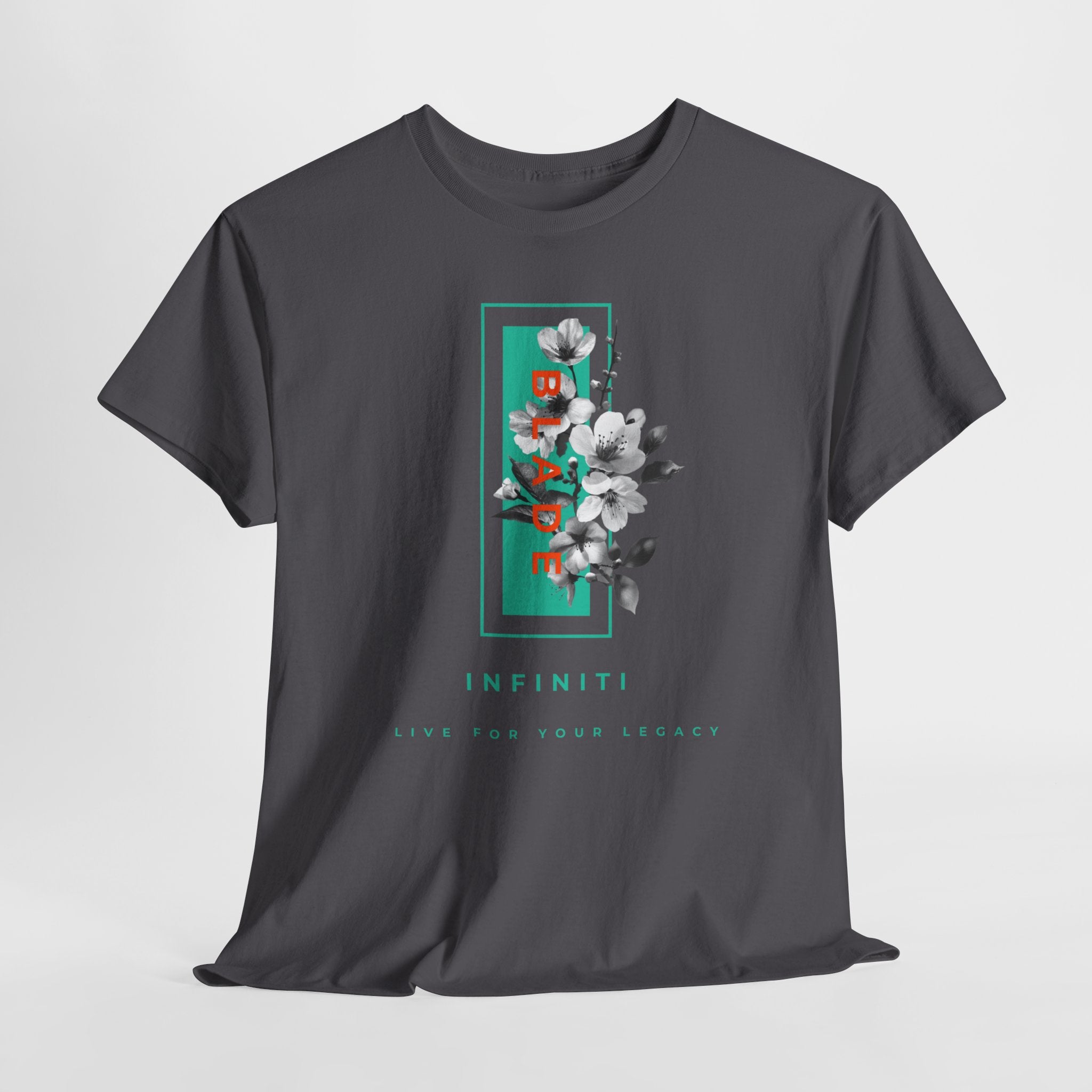 Bloom Bae Teal/Orange Floral T-Shirt