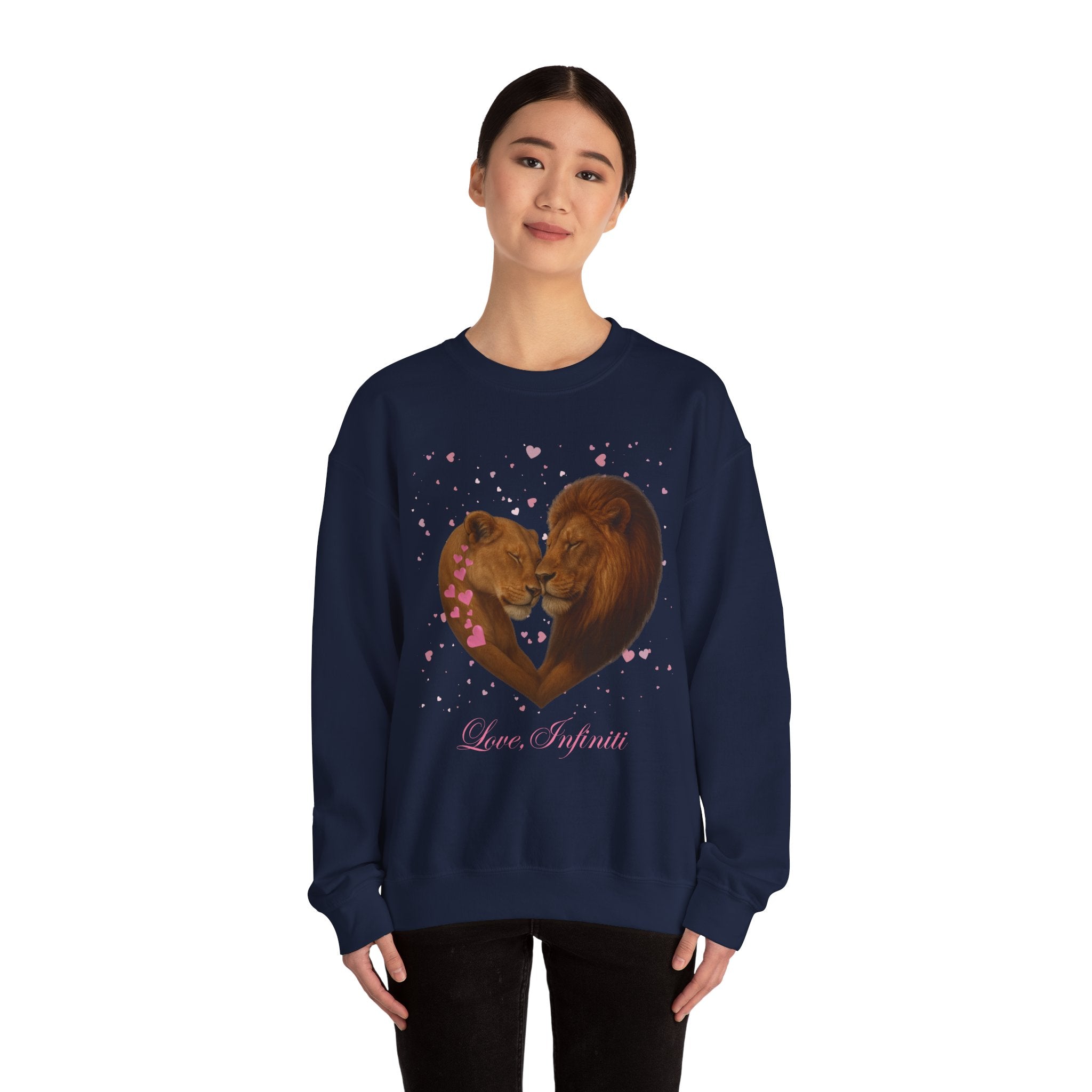 Lion Hearts - Love, Infiniti Unisex Crewneck Sweater