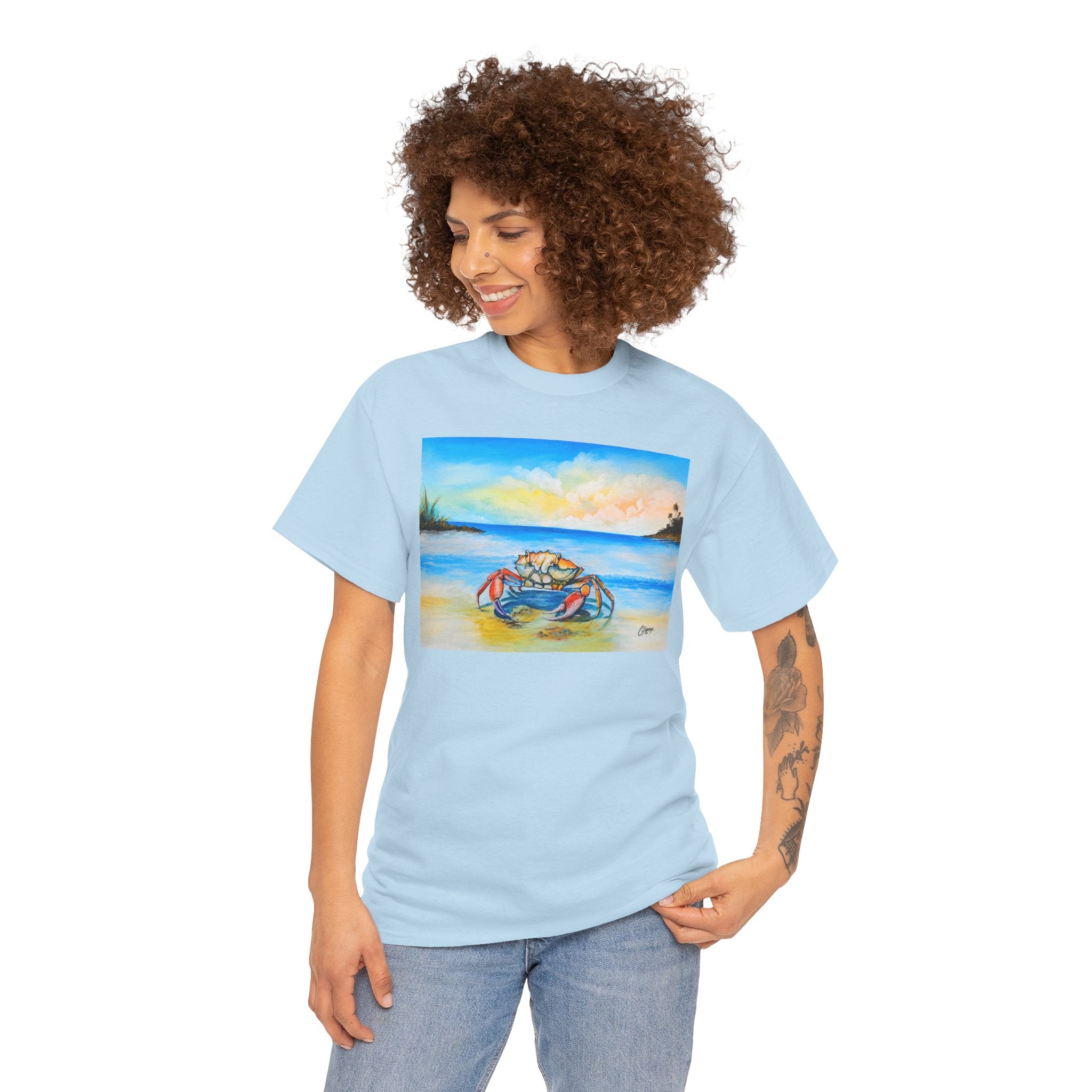 Coastal Crab Beach Sunset T-Shirt