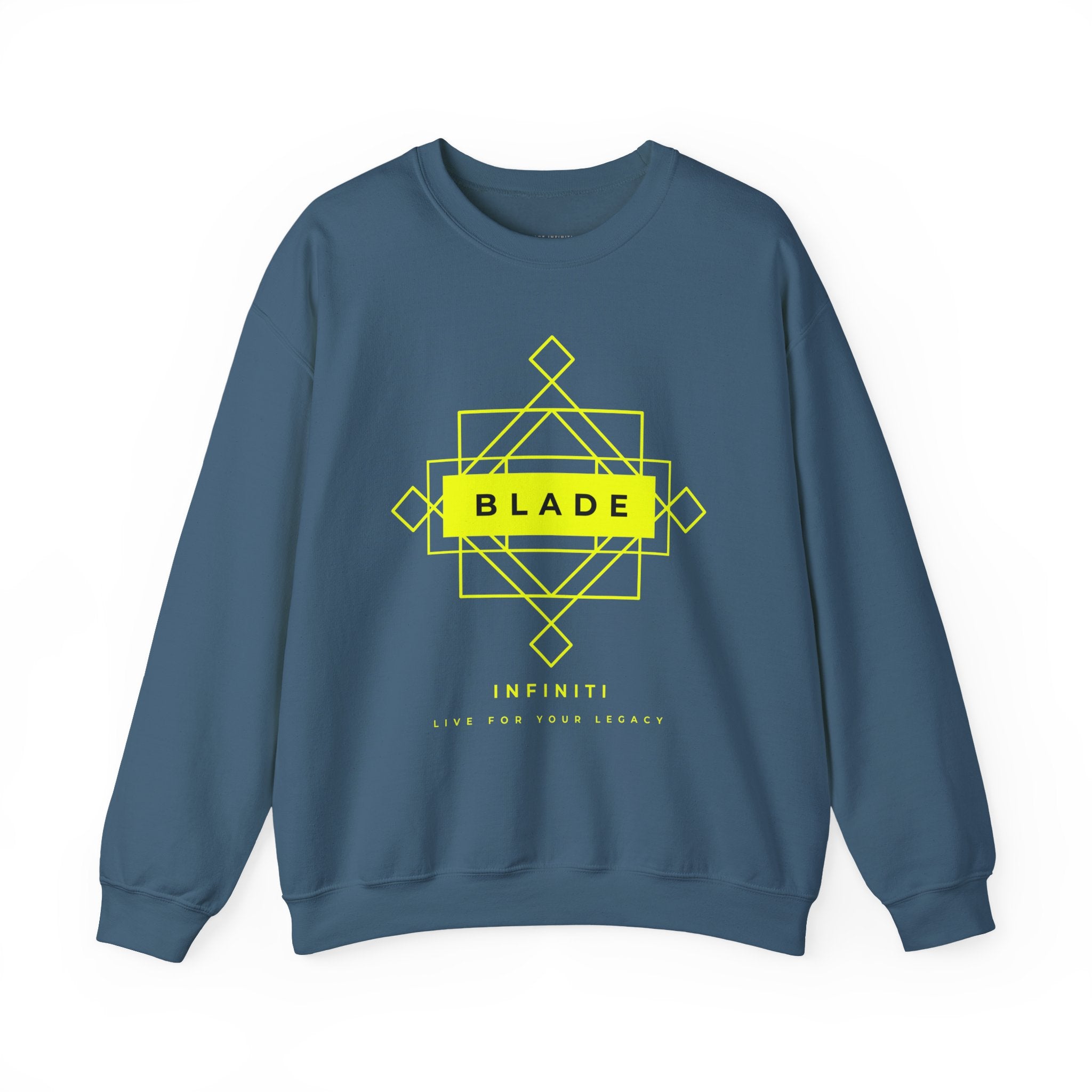 Geometric Infiniti Neon Green Unisex Crewneck Sweater