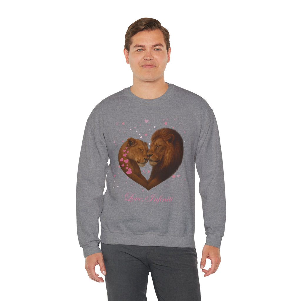 Lion Hearts - Love, Infiniti Unisex Crewneck Sweater