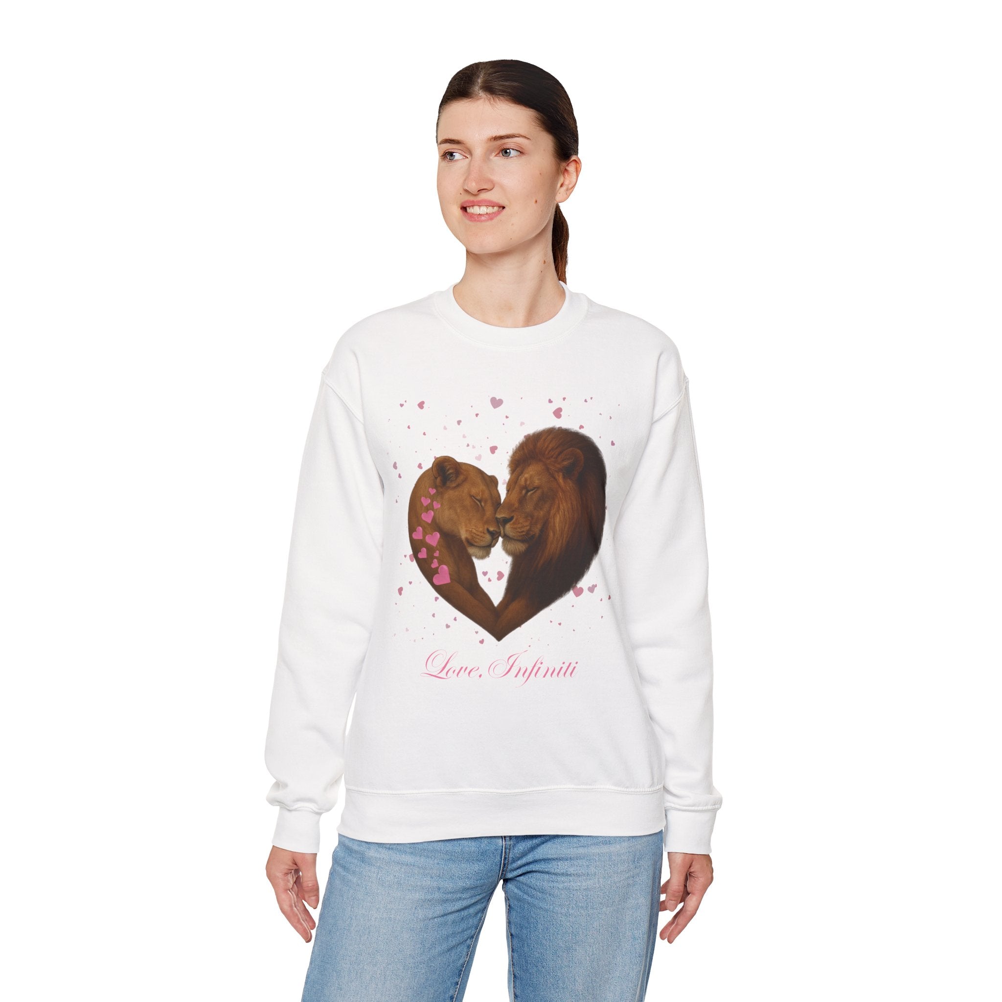 Lion Hearts - Love, Infiniti Unisex Crewneck Sweater