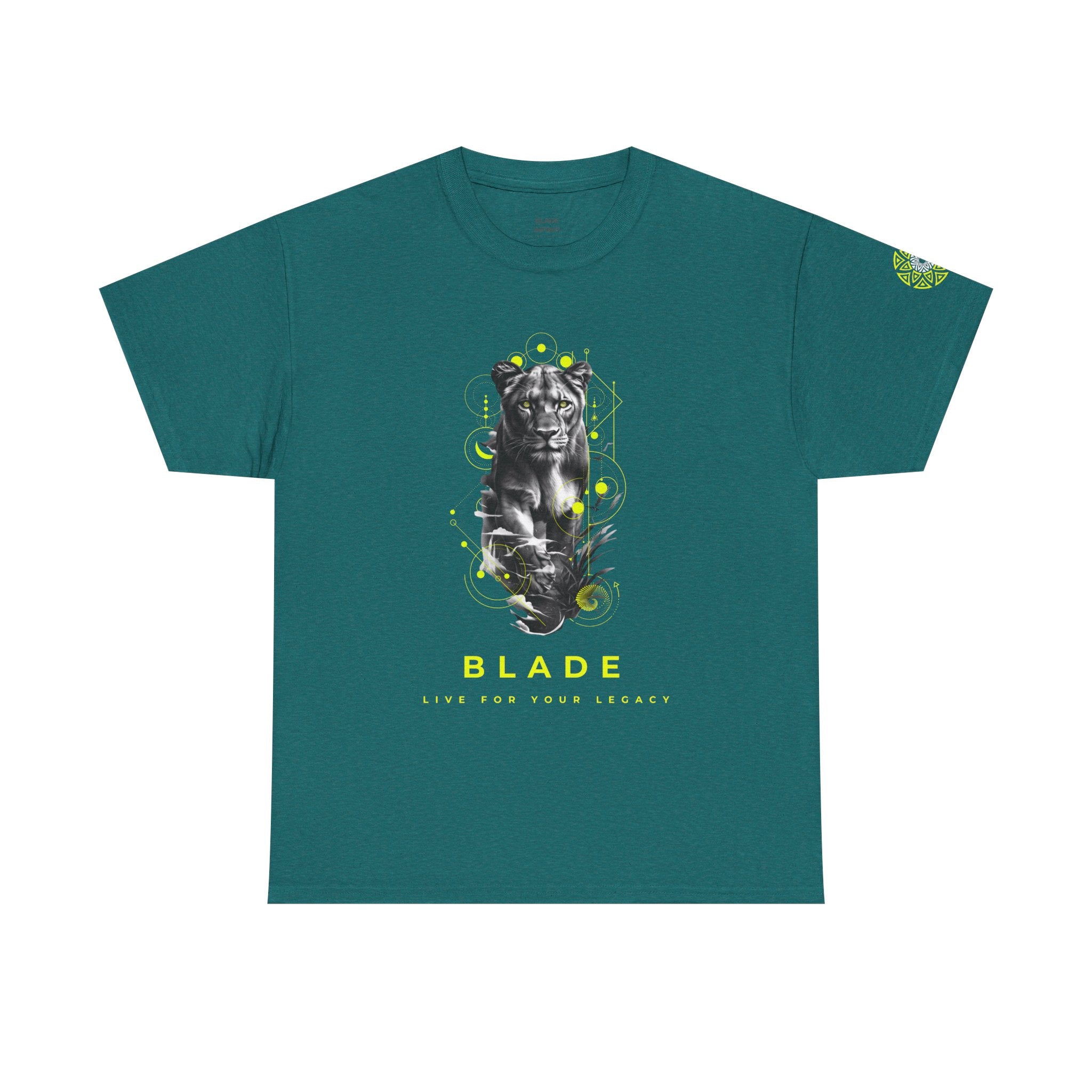 Geometric Reign Neon Green TX Panther T-Shirt