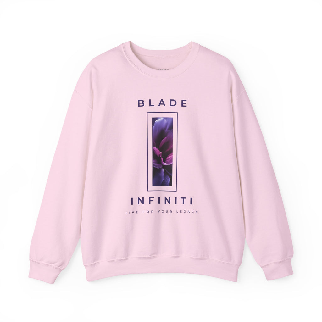Essence of Infiniti Purple/Royal Floral Unisex Crewneck Sweater