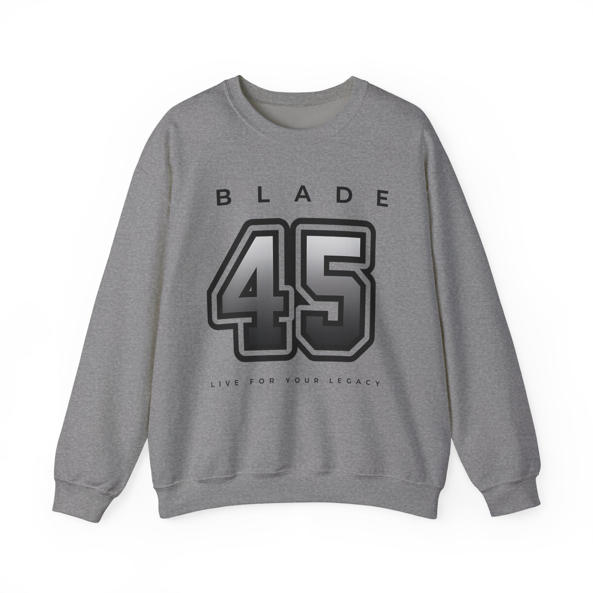 Blade 45 Grey/Black Unisex Crewneck Sweater