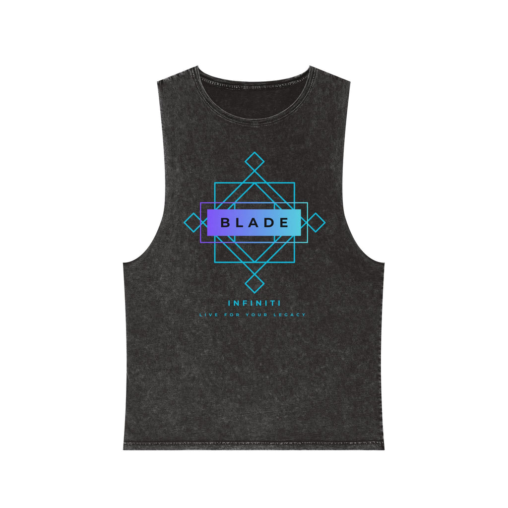 Geometric Infiniti Aqua/Purple Ombre Tank Top