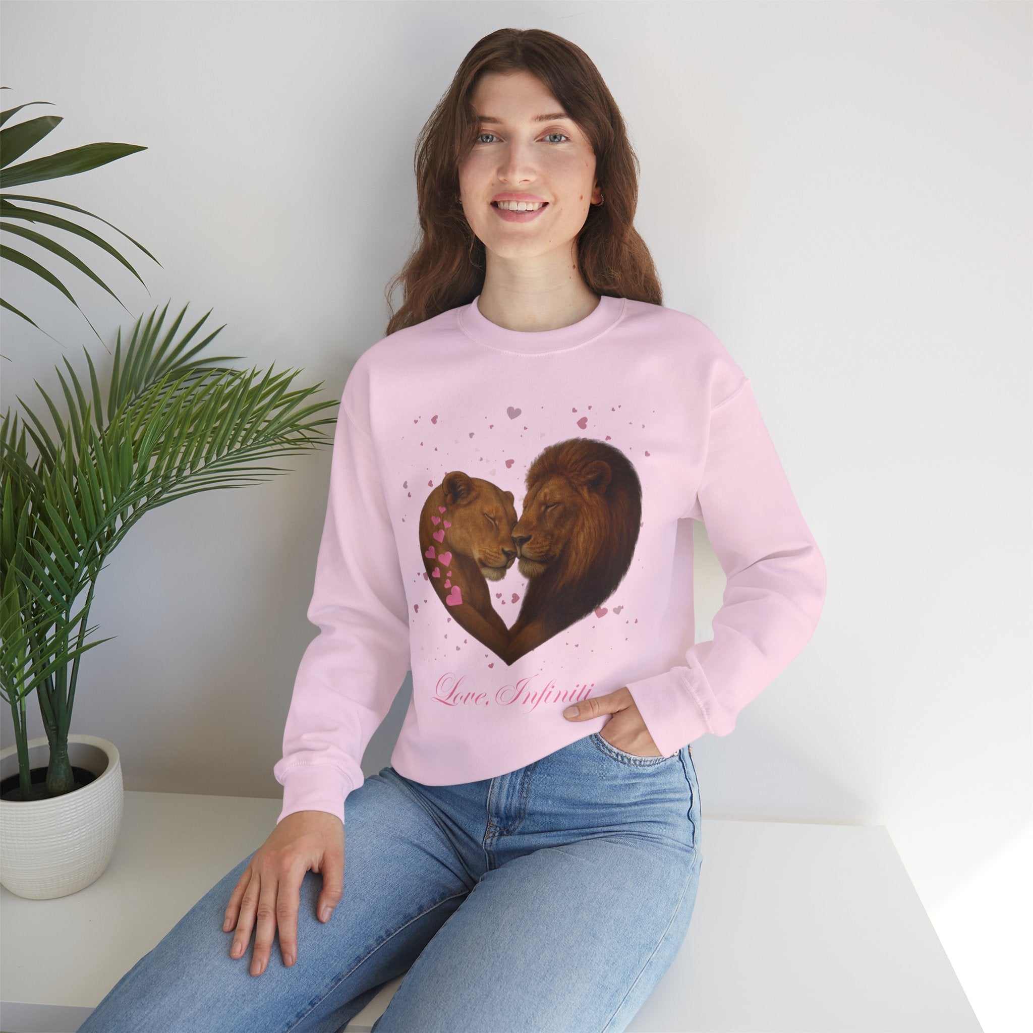 Lion Hearts - Love, Infiniti Unisex Crewneck Sweater