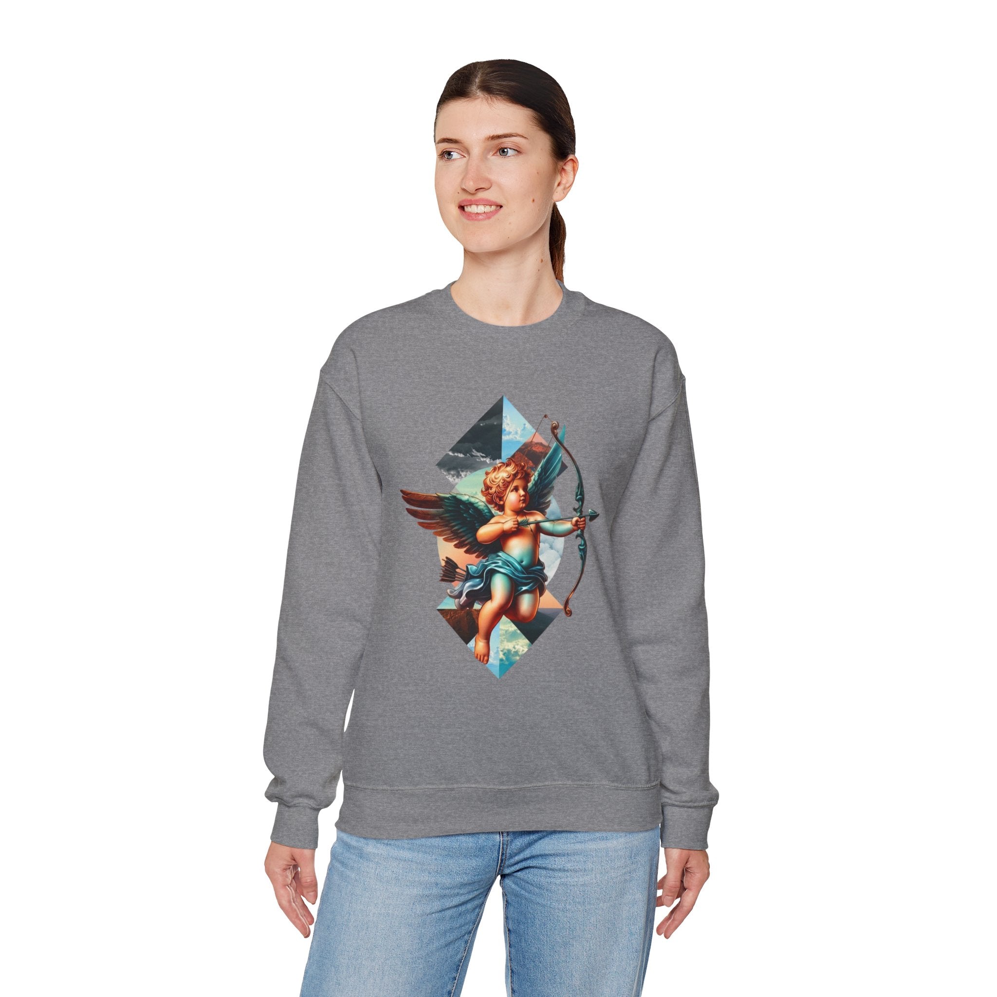 Cupid's Bow Blue + Arrow - Love, Infiniti Unisex Crewneck Sweater