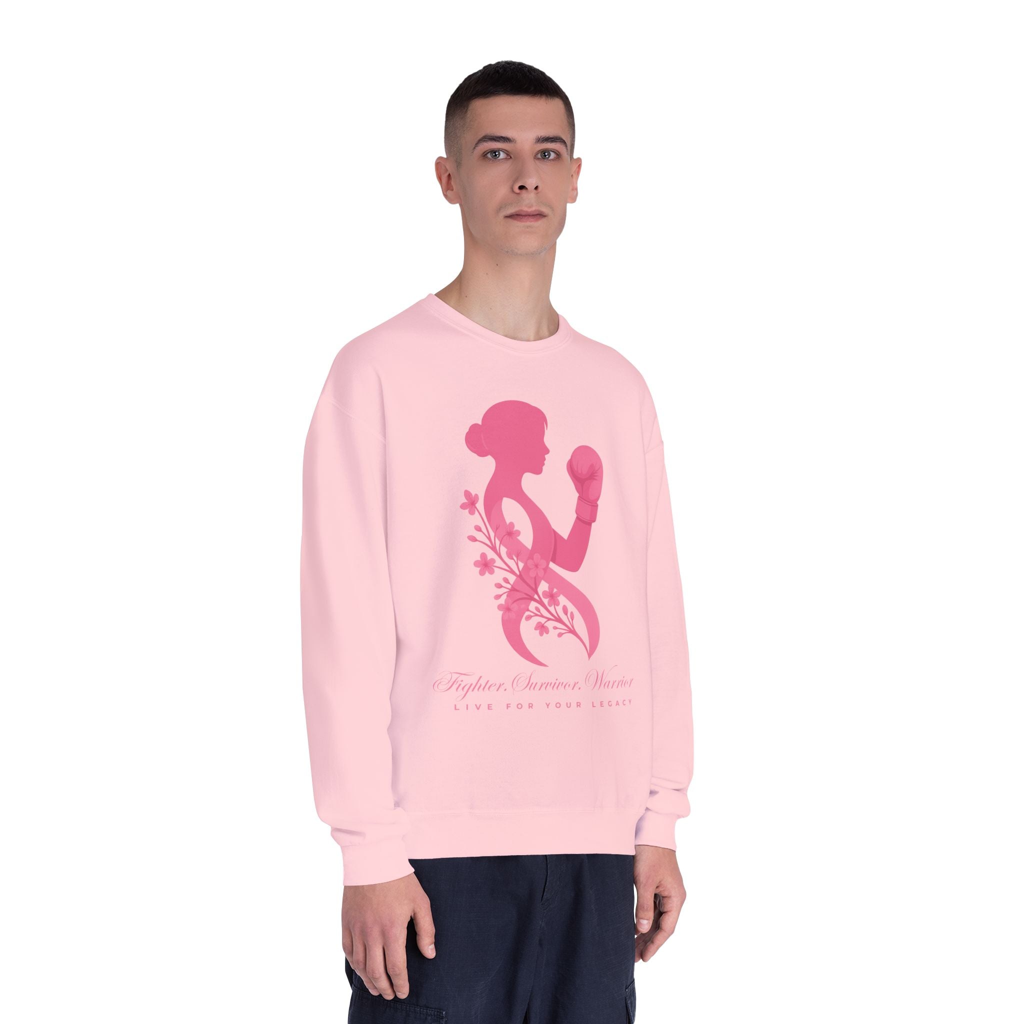 Fighter. Survivor. Warrior | Breast Cancer Sweatshirt/Sweater