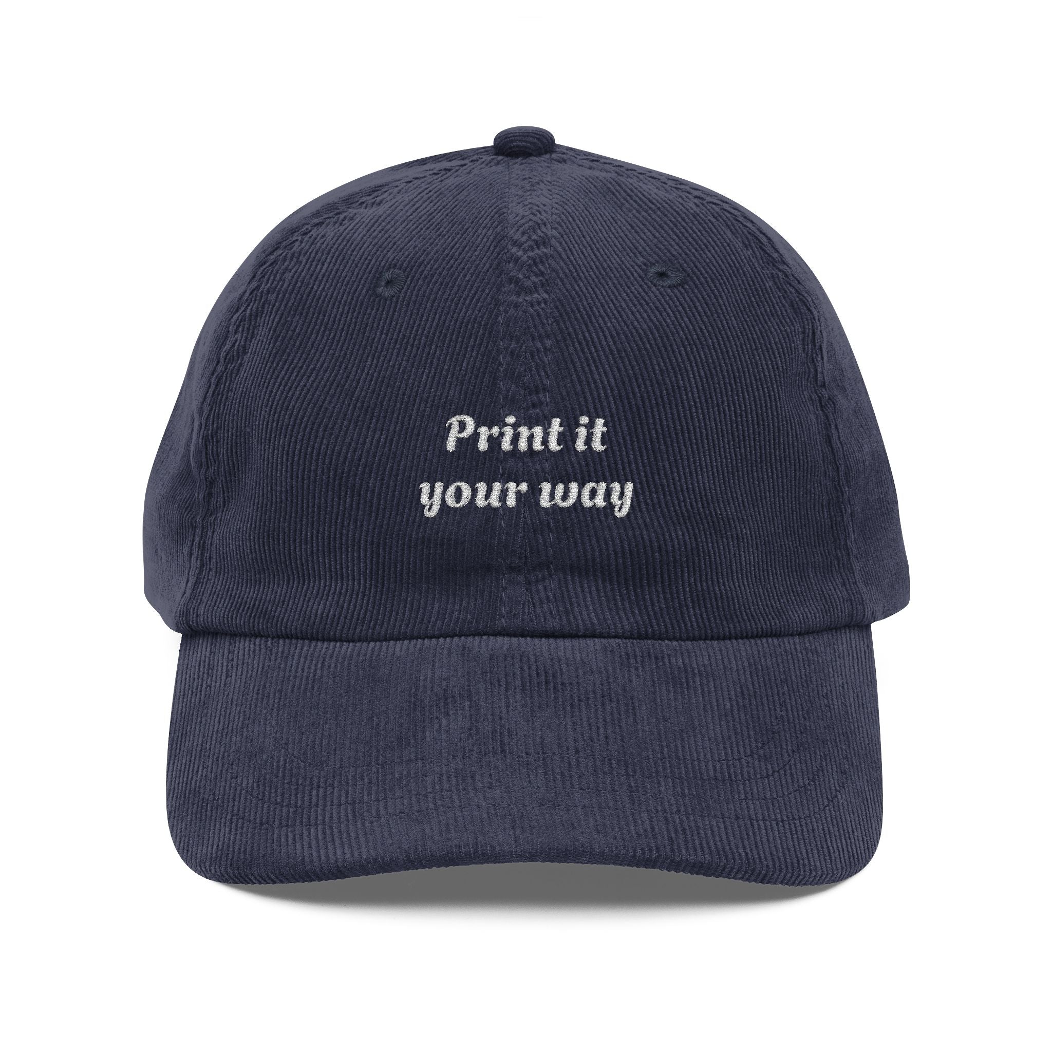 Father's Day Personalized Vintage Corduroy Hat/Cap (Embroidered)