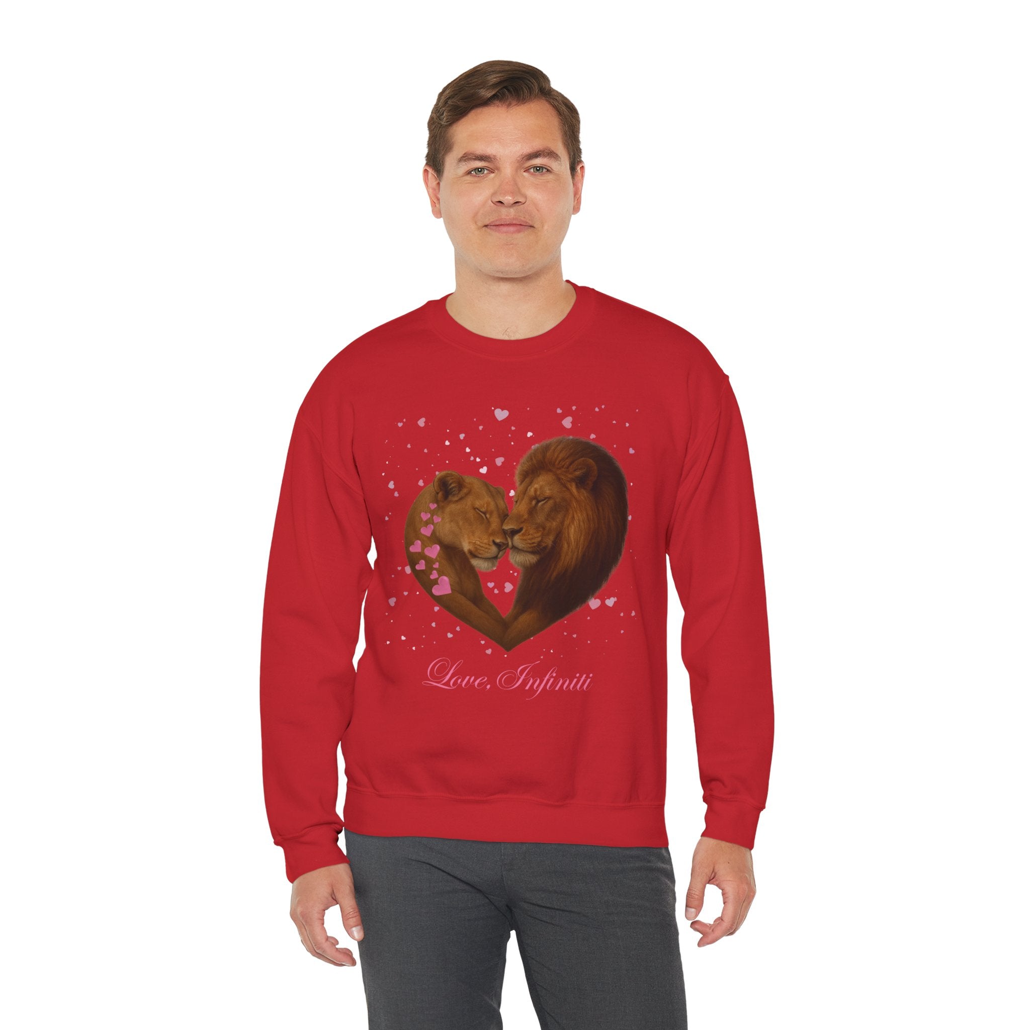 Lion Hearts - Love, Infiniti Unisex Crewneck Sweater