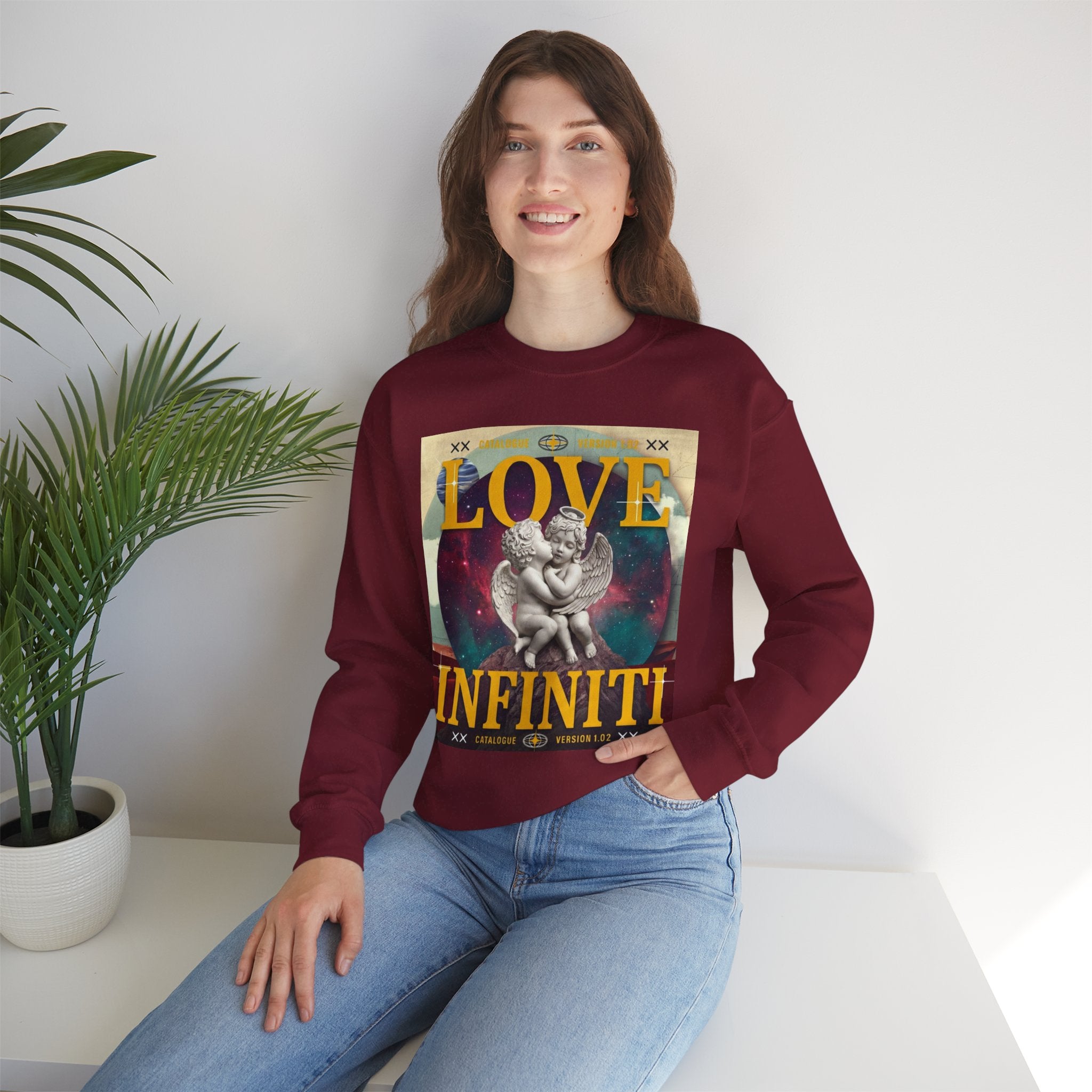 Celestial Love, Infiniti Unisex Crewneck Sweater