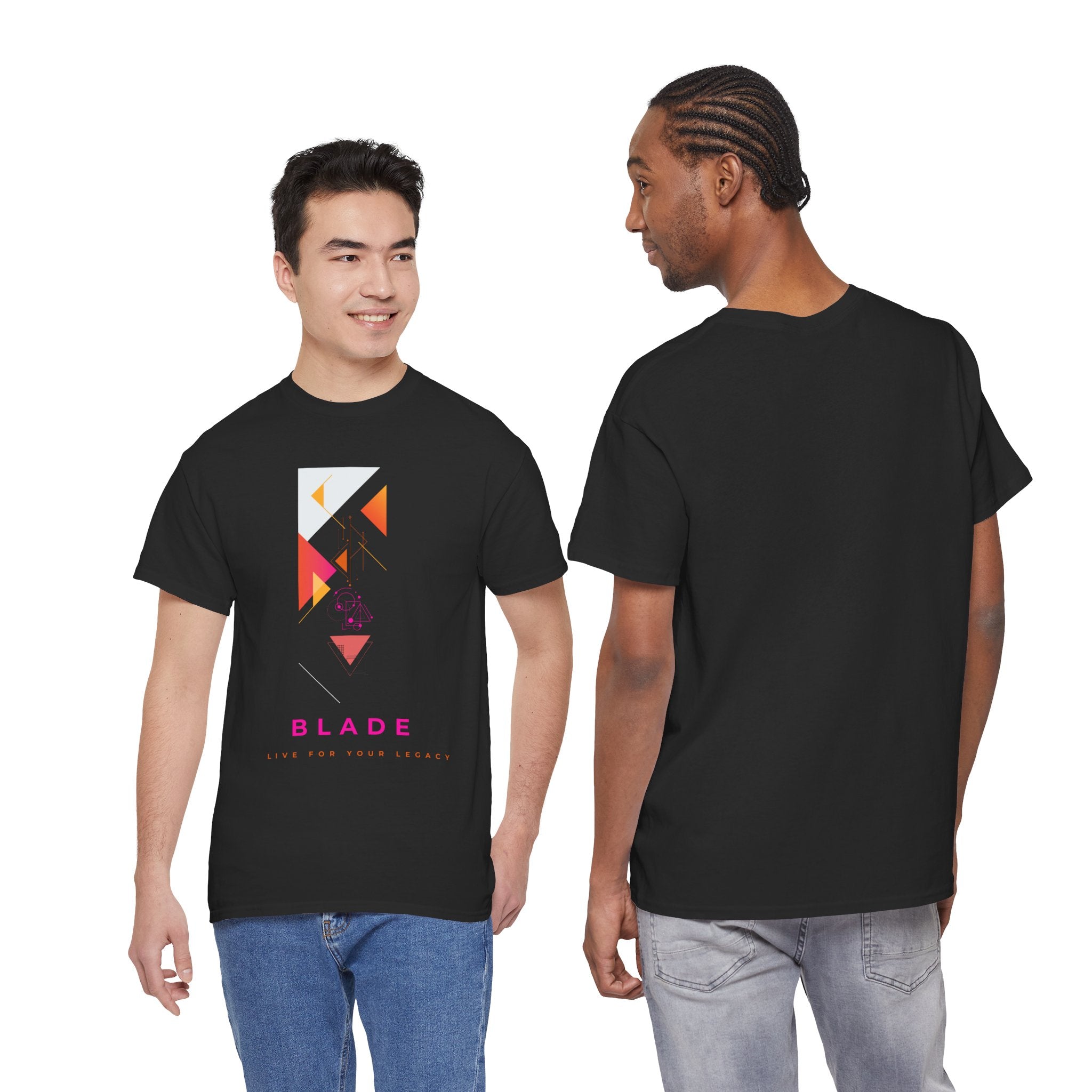 Geometric Odyssey  Pink/Orange T-Shirt