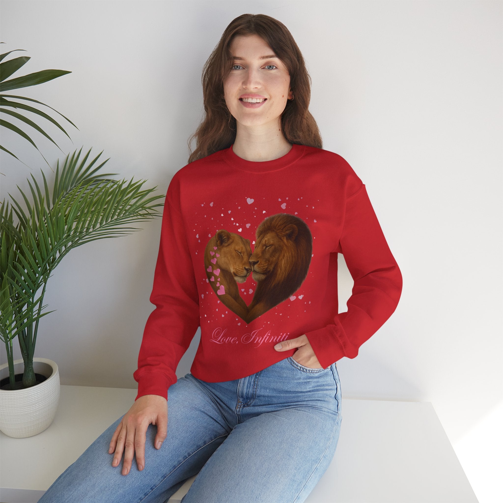 Lion Hearts - Love, Infiniti Unisex Crewneck Sweater