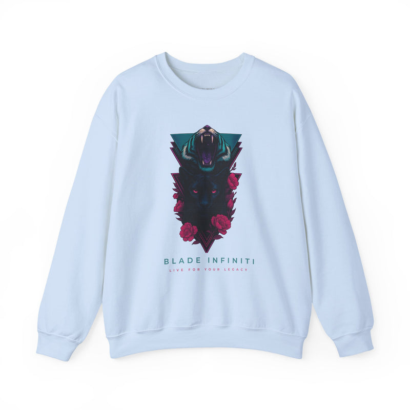 Midnight Galactic Jungle Tiger Legacy Unisex Crewneck Sweater