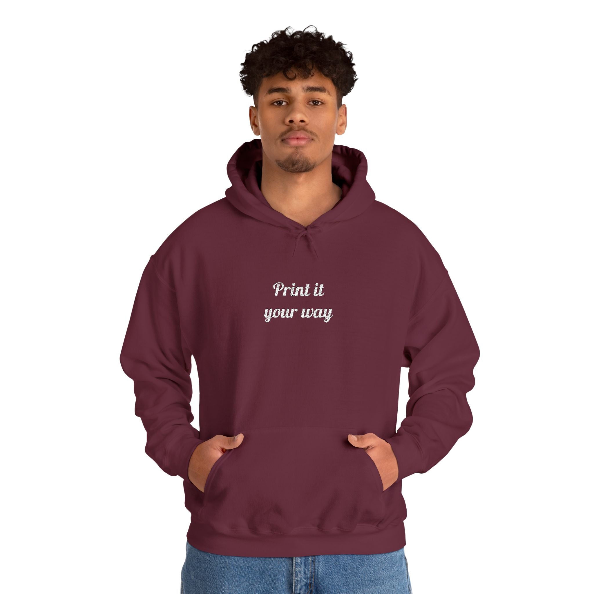 Custom Embroidered Unisex Hoodie – Ethically Sourced Cotton Blend