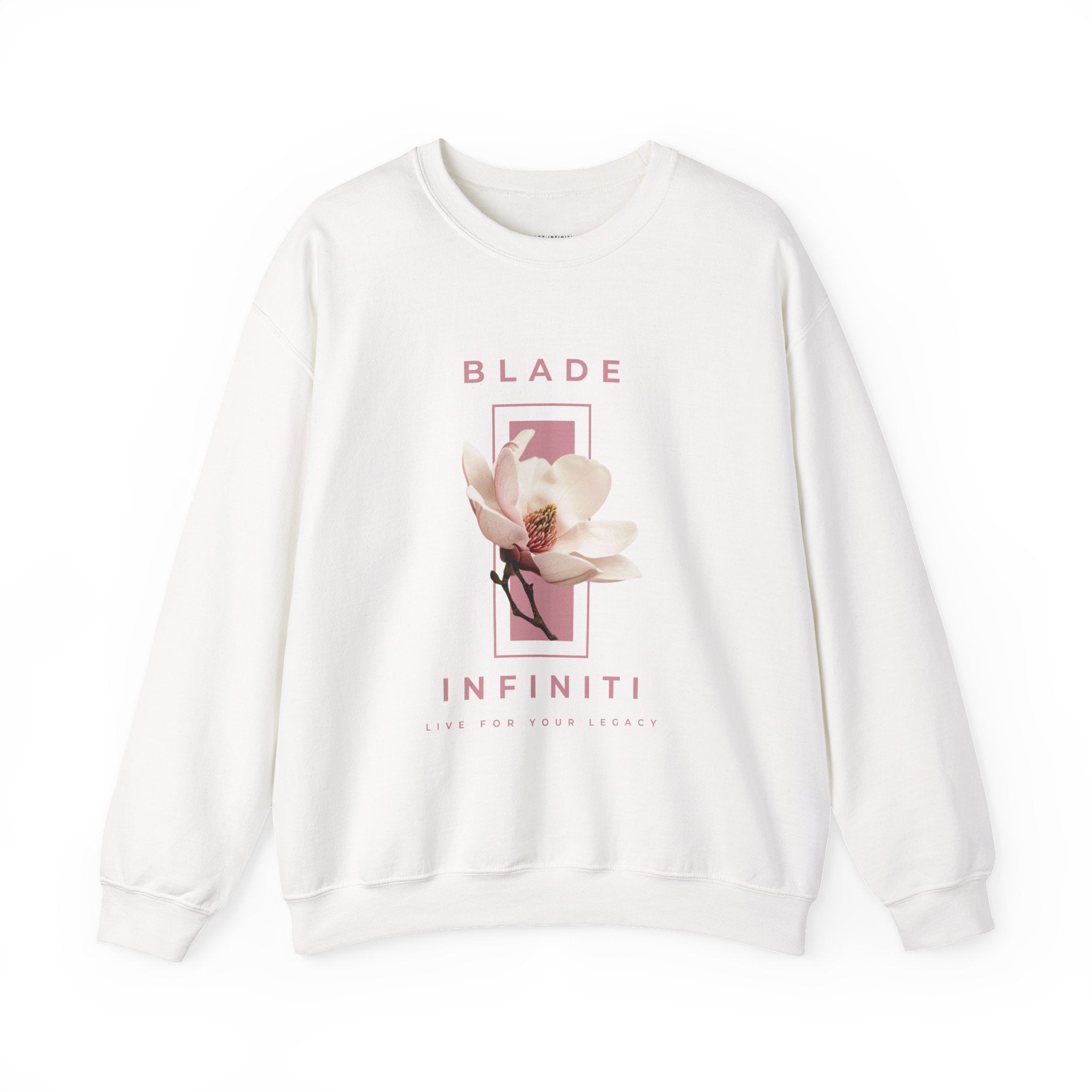 Essence of Infiniti Pink/Cream Floral Crewneck Sweater
