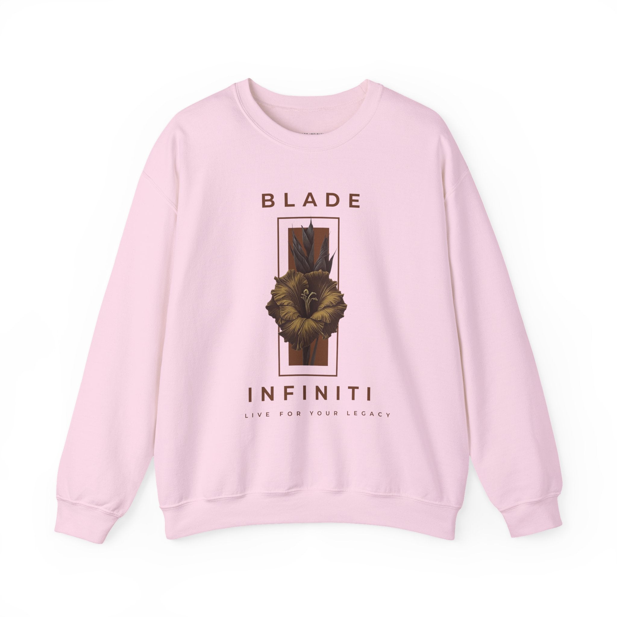 Essence of Infiniti Brown Floral Unisex Crewneck Sweater