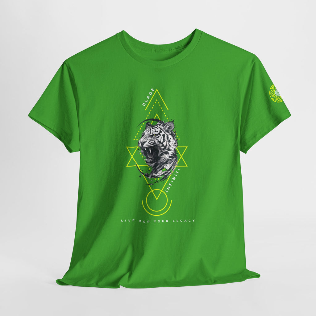 Geometric King Neon Green Tiger T-Shirt