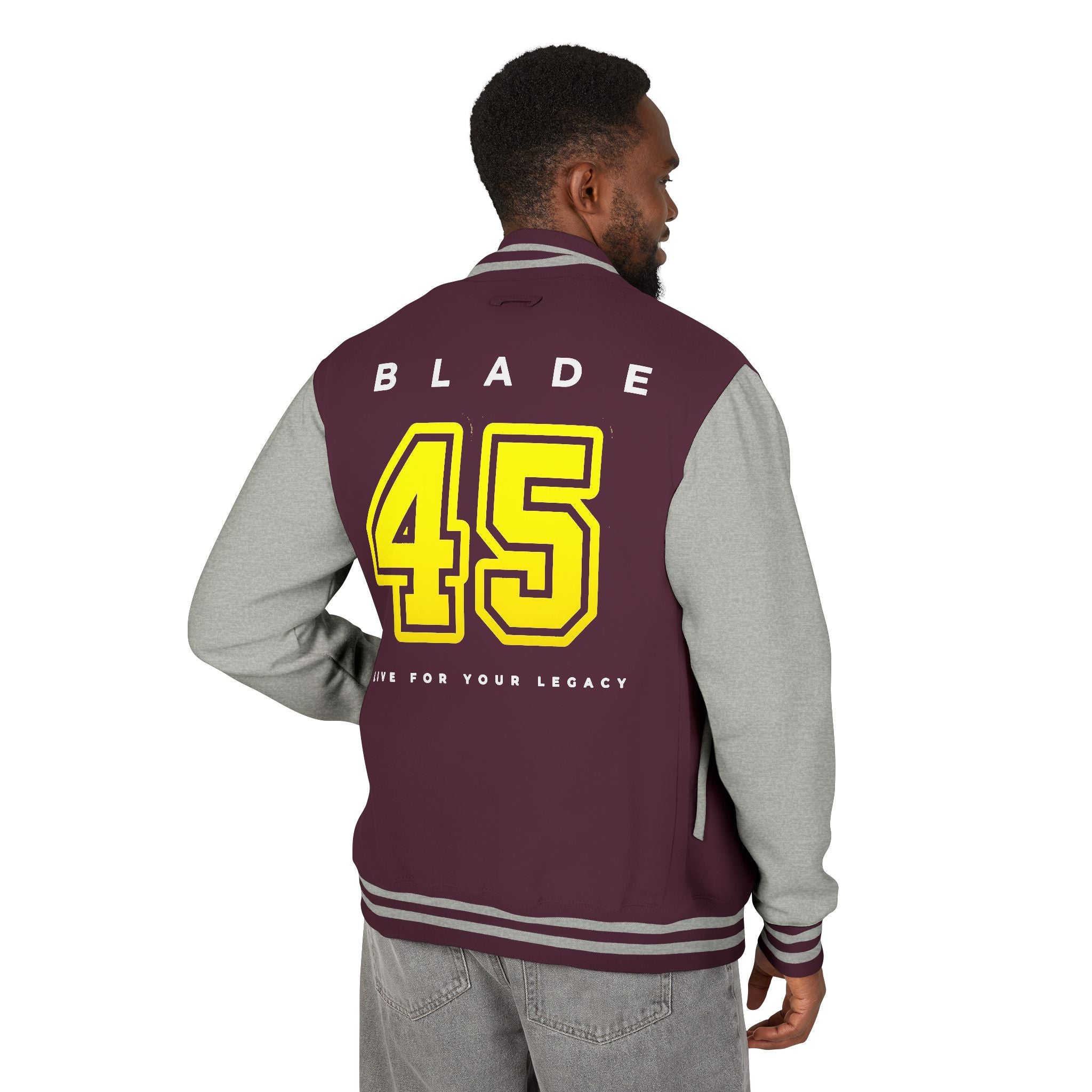 Blade 45 Golden Yellow/White Letterman Jacket