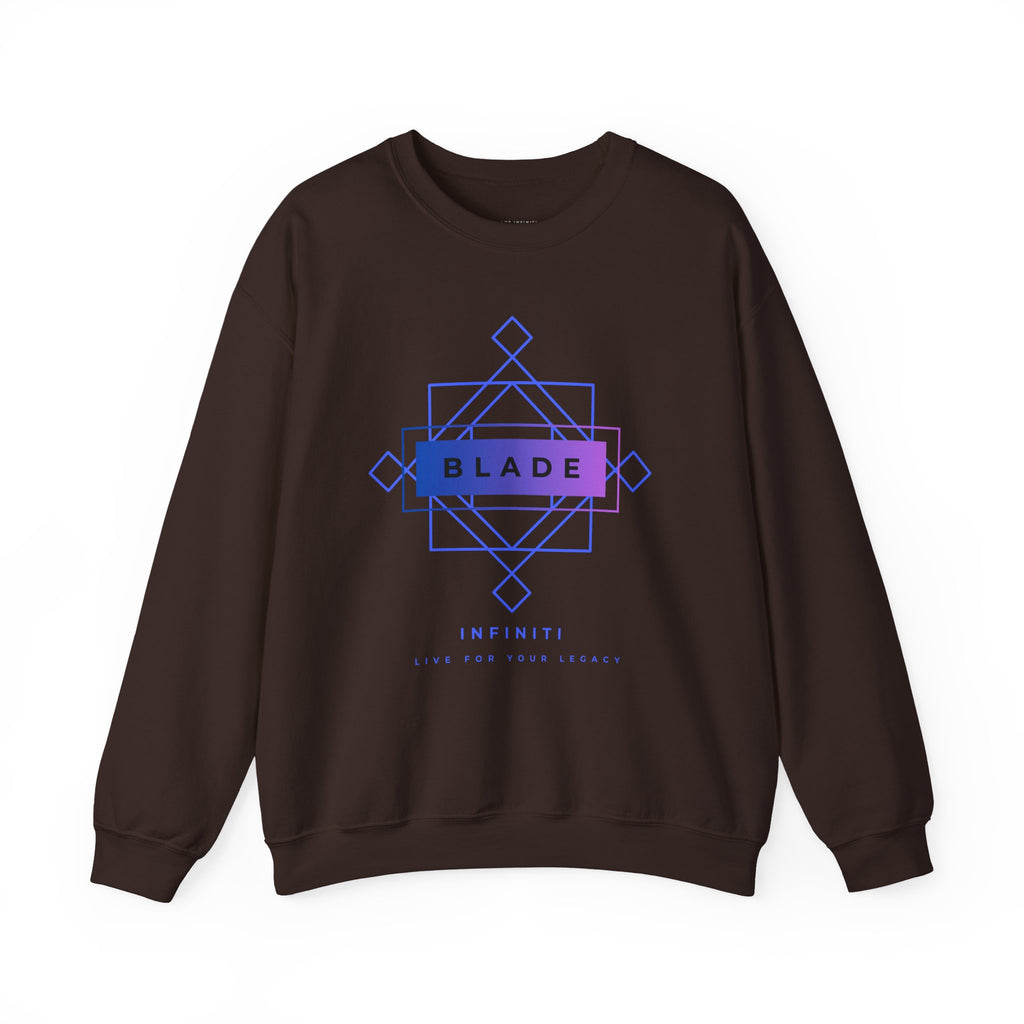 Geometric Infiniti Blue/Purple Ombre Unisex Crewneck Sweater