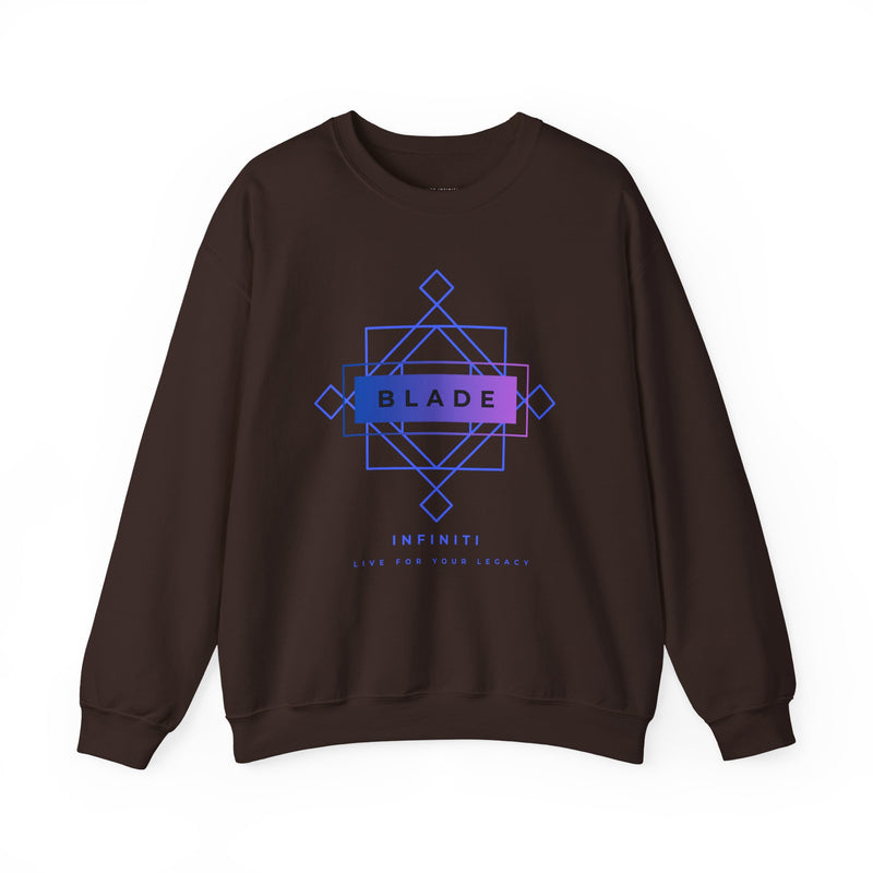 Geometric Infiniti Blue/Purple Ombre Unisex Crewneck Sweater