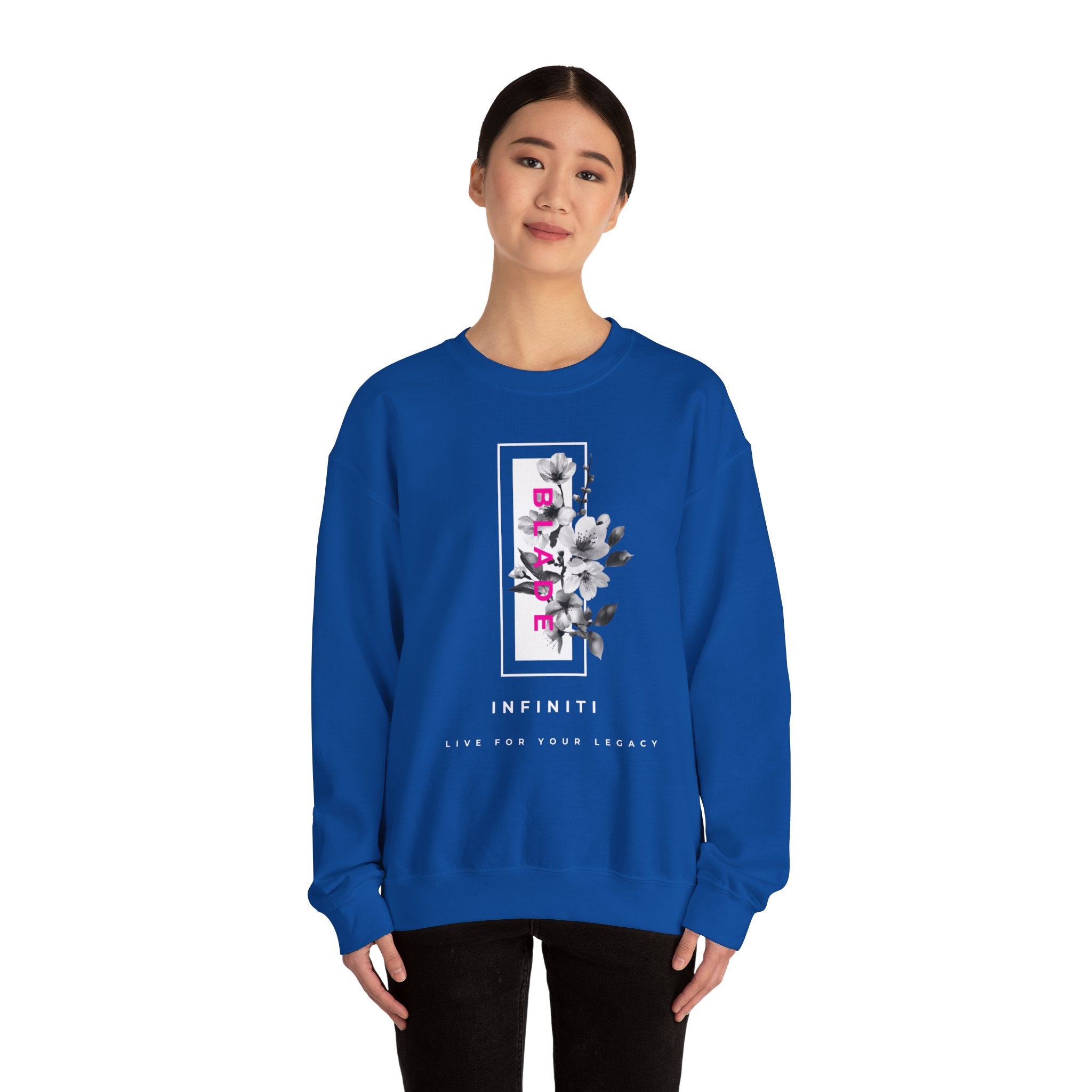 Bloom Bae Deep Pink Floral Unisex Crewneck Sweater