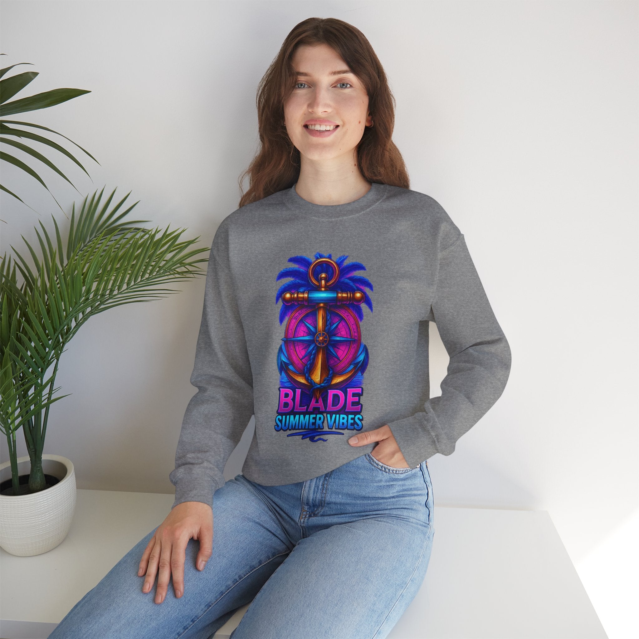 Anchor Compass Unisex Crewneck Sweater