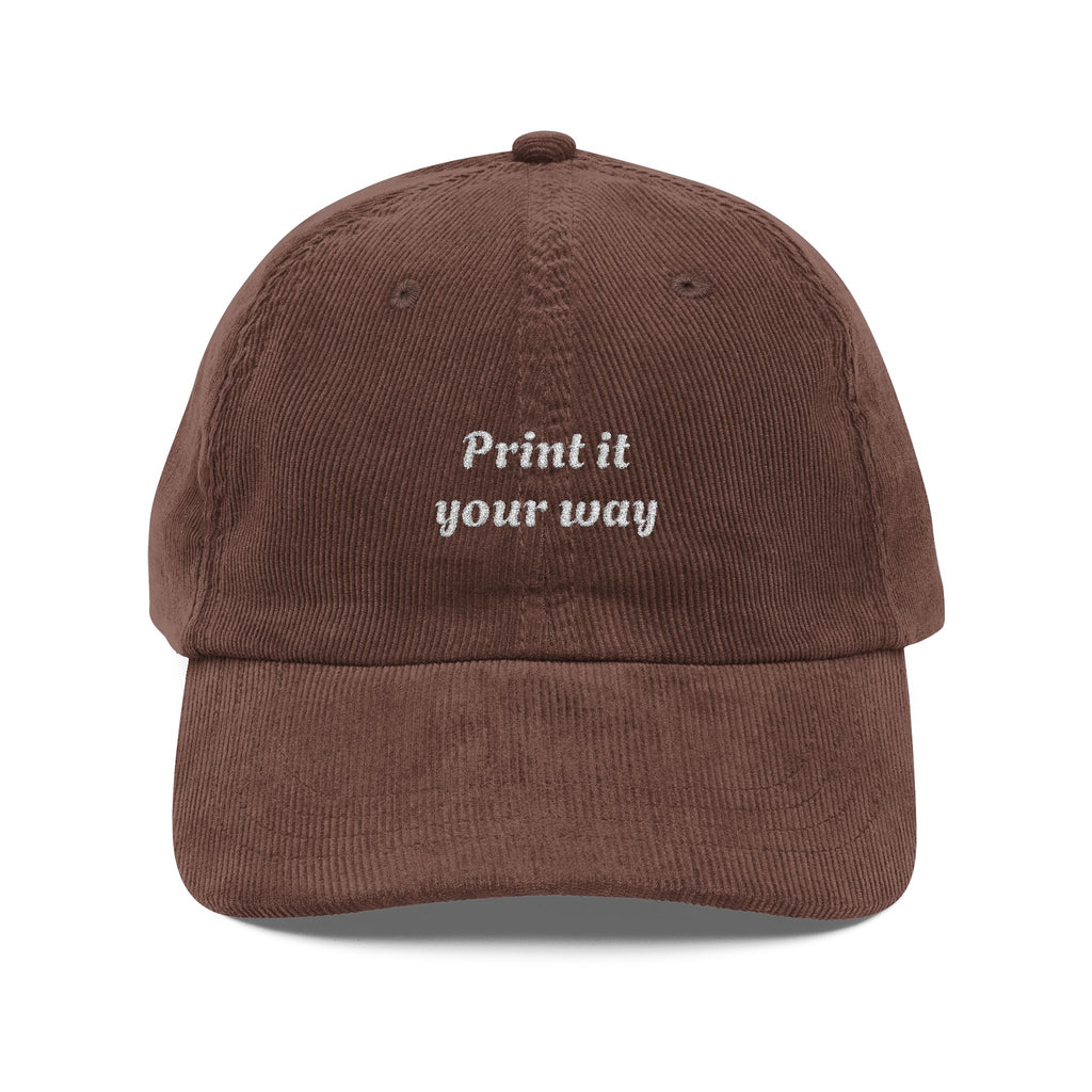 Father's Day Personalized Vintage Corduroy Hat/Cap (Embroidered)