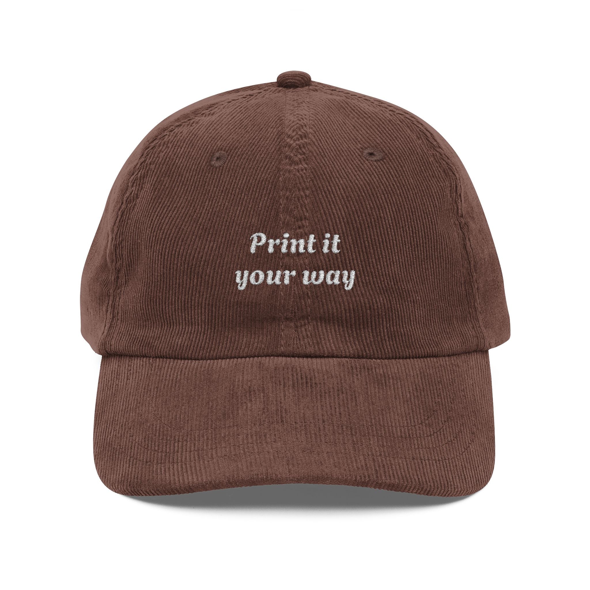 Father's Day Personalized Vintage Corduroy Hat/Cap (Embroidered)